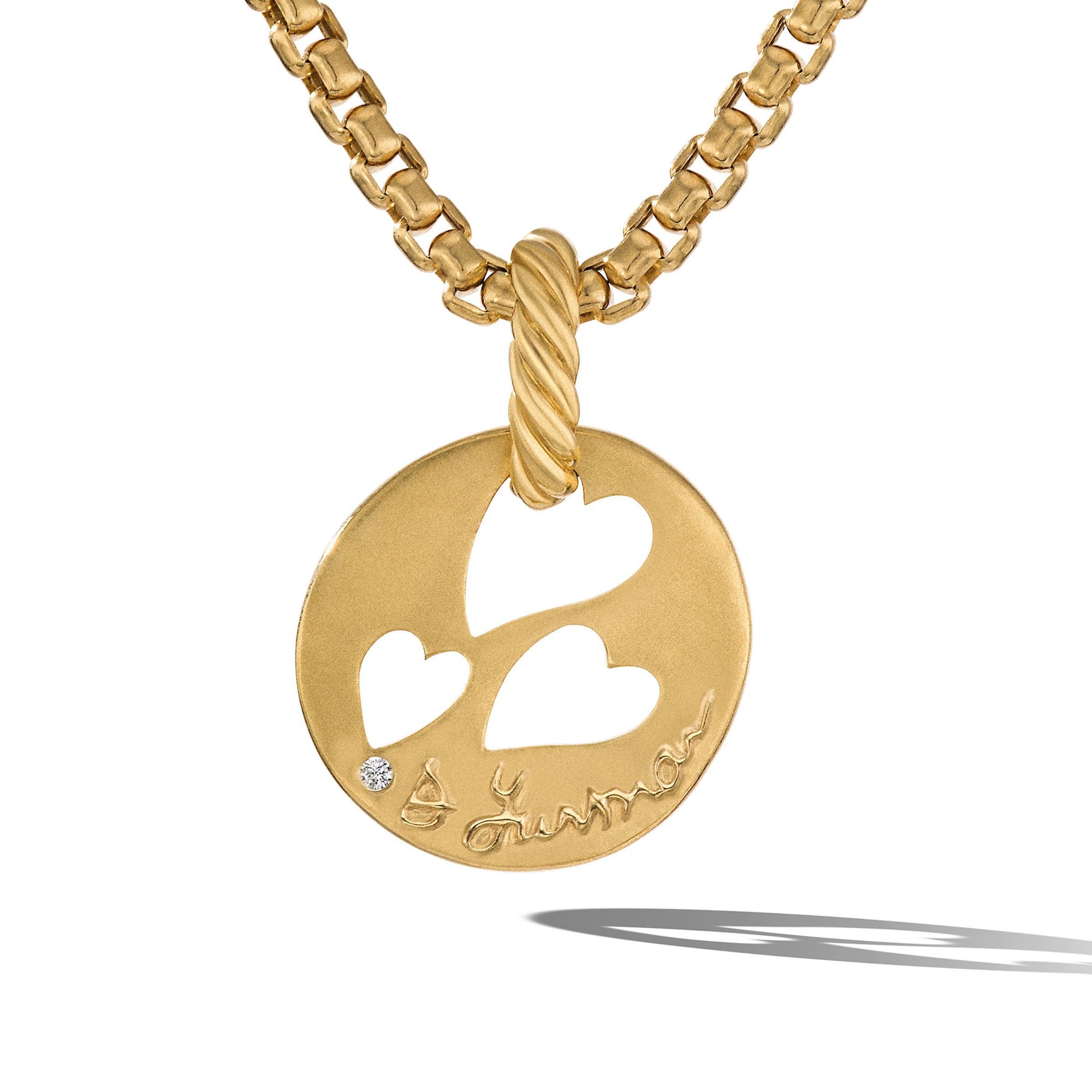 David Yurman o1w1db10525 D17440D Pendant in 18K Yellow Gold with Diamond Size ONE SIZE - 1 Thumbnail