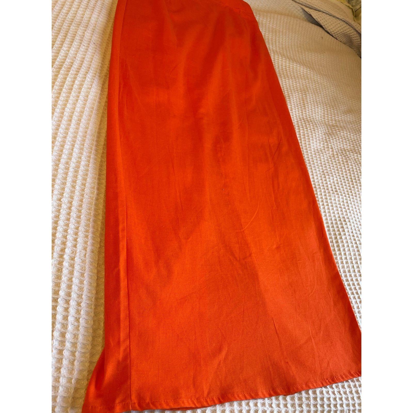 PrettyLittleThing PrettyLittleThings Orange Fitted High Waisted Back Slit 8 Size 30" / US 8 / IT 44 - 15 Thumbnail