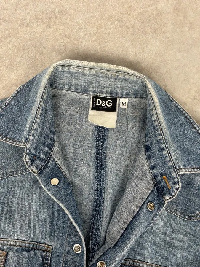 Dolce & Gabbana SS2004 Dolce & Gabbana Blue Bondage Cargo Denim Shirt Size US M / EU 48-50 / 2 - 8 Thumbnail