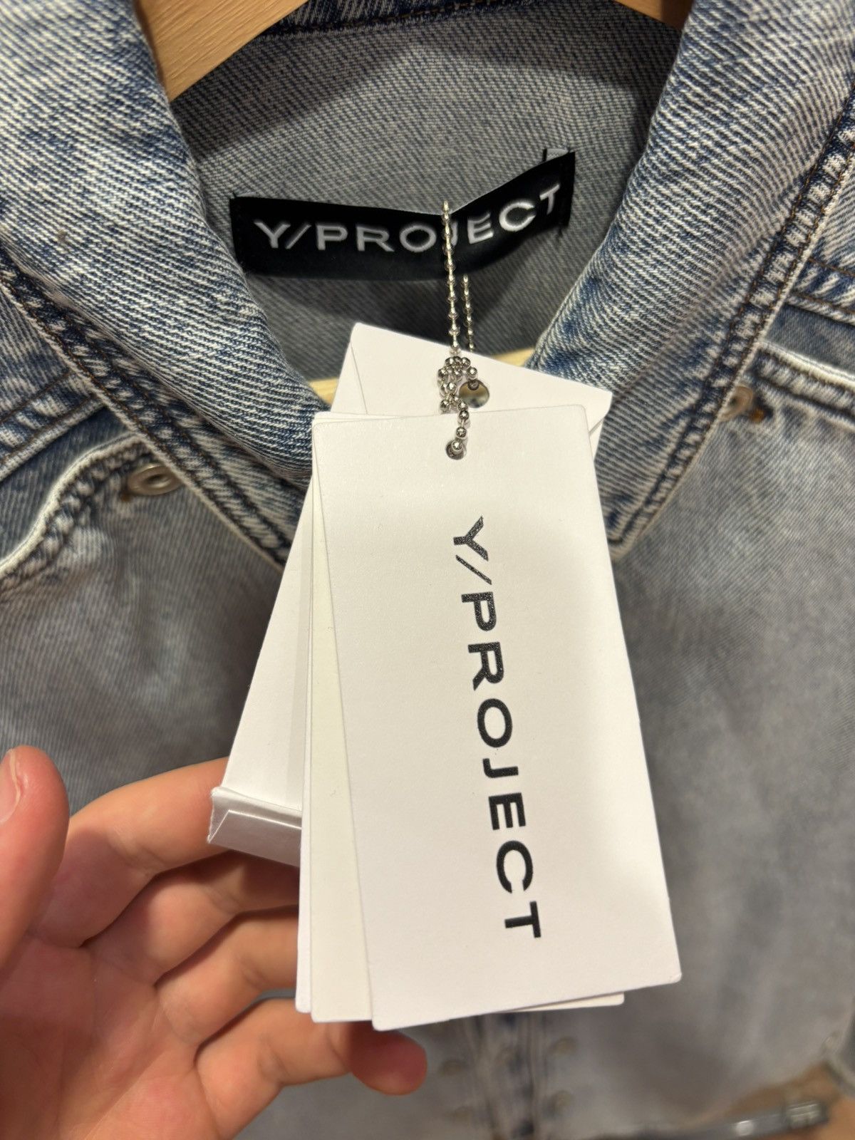 Y/Project Y/Project Denim Button Layered Paneled Shirt Size US XS / EU 42 / 0 - 3 Thumbnail