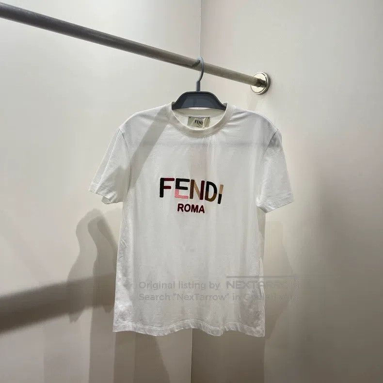 Fendi Fendi Lettering slogan embroidered round neck short sleeve Size S / US 4 / IT 40 - 1 Thumbnail