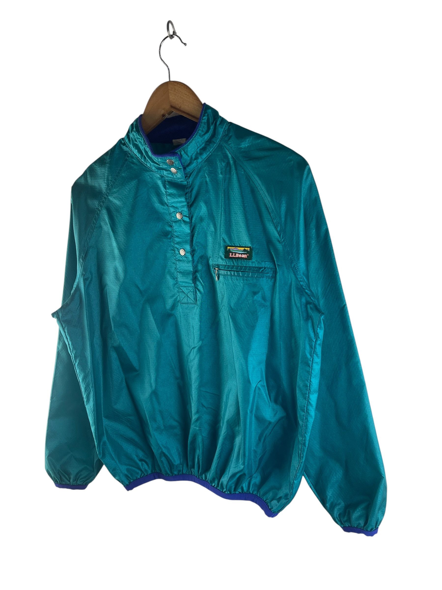 L.L. Bean Vintage L.L.Bean Teal Cobalt Pullover Anorak Jacket Size US M / EU 48-50 / 2 - 4 Thumbnail