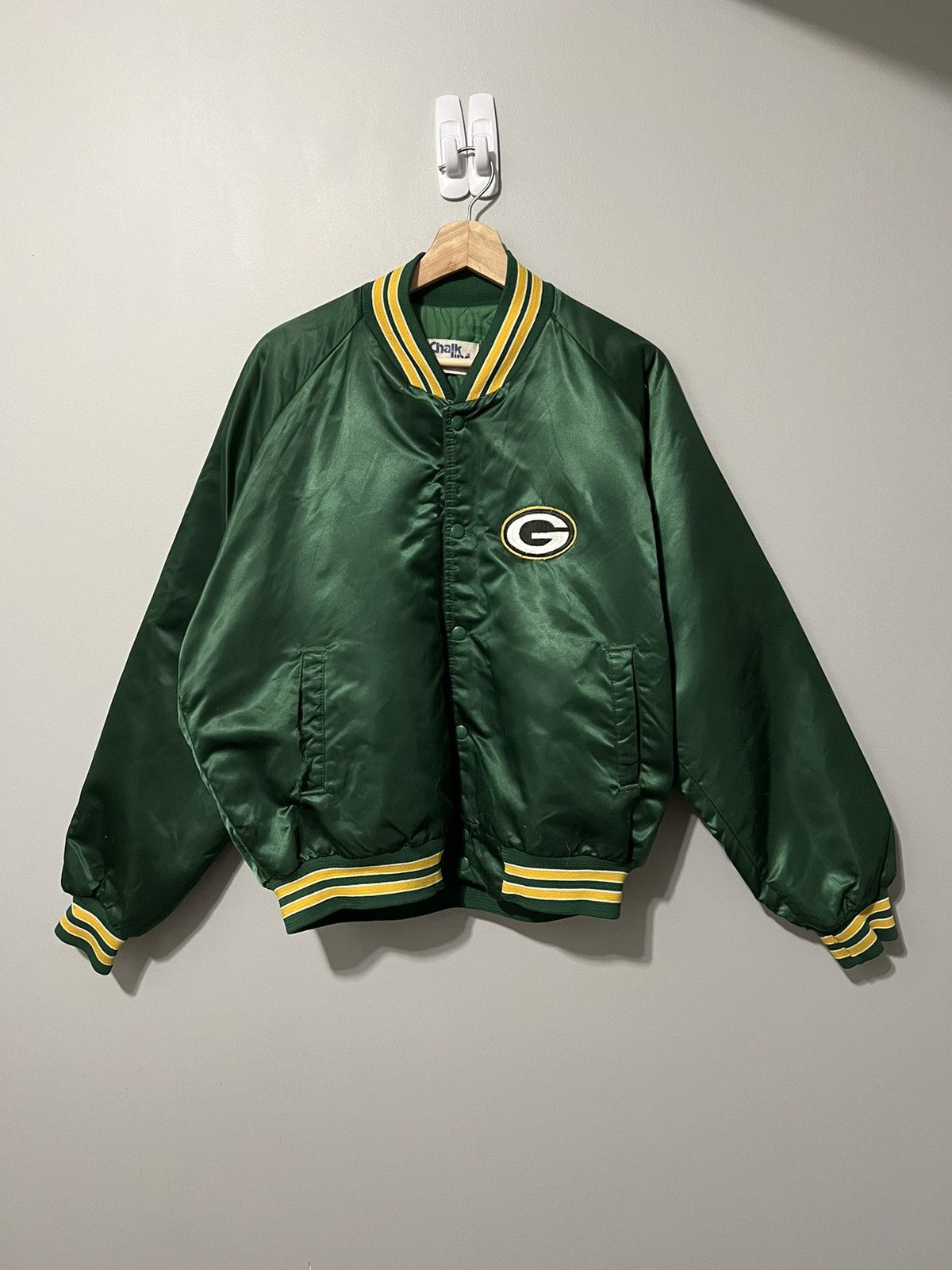 NIKE × Packers vintage Versity jacket Vintage Green Bay Packers Leather varsity jacket! Pre-Owned