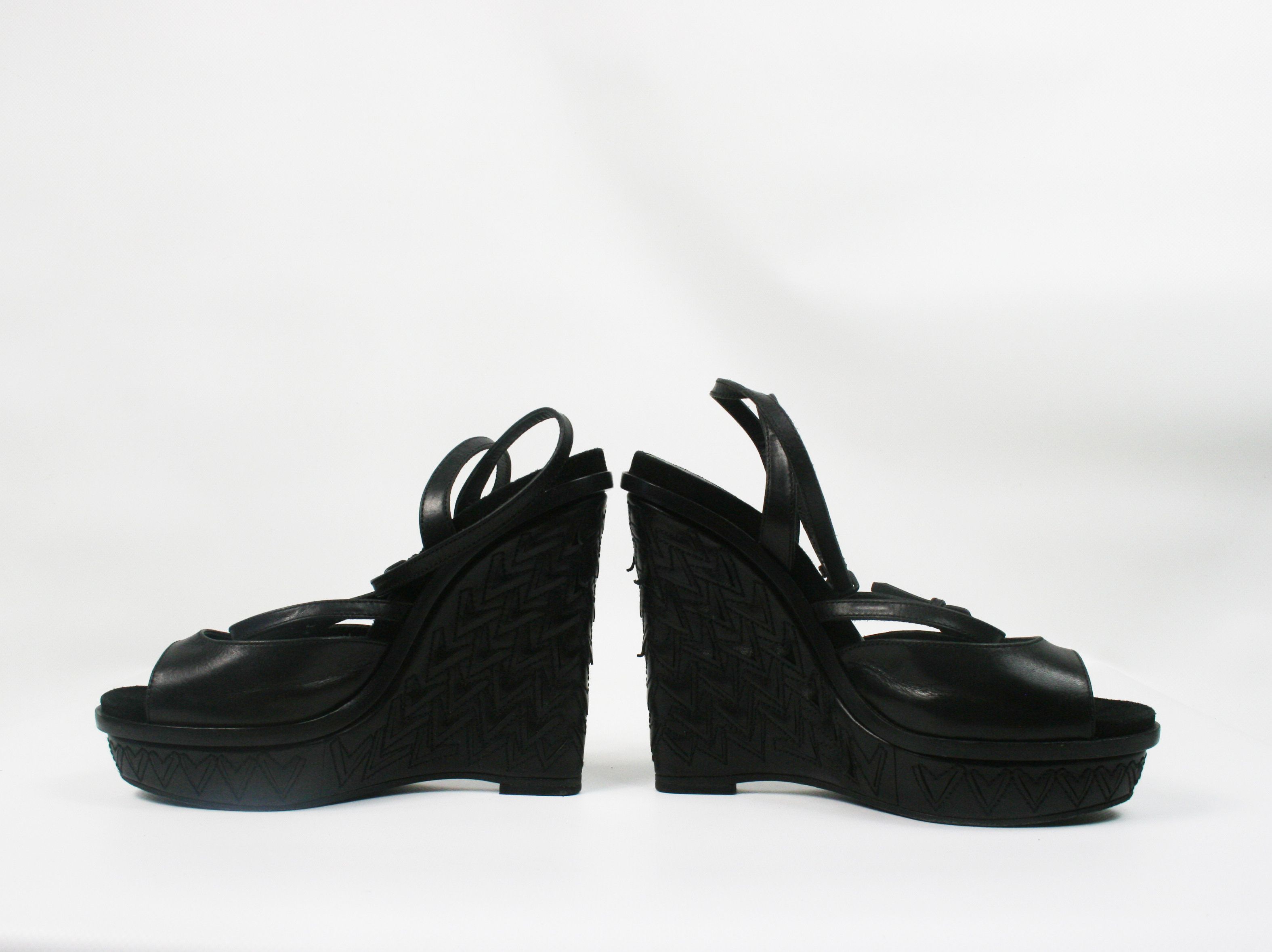 Bottega Veneta Wedge Tanned Leather Sandals Size US 8 / IT 38 - 7 Thumbnail