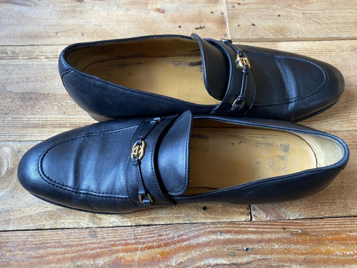 Gucci Gucci horsebit GG logo black leather loafers uk sz 9 US10 Size US 10 / EU 43 - 12 Thumbnail