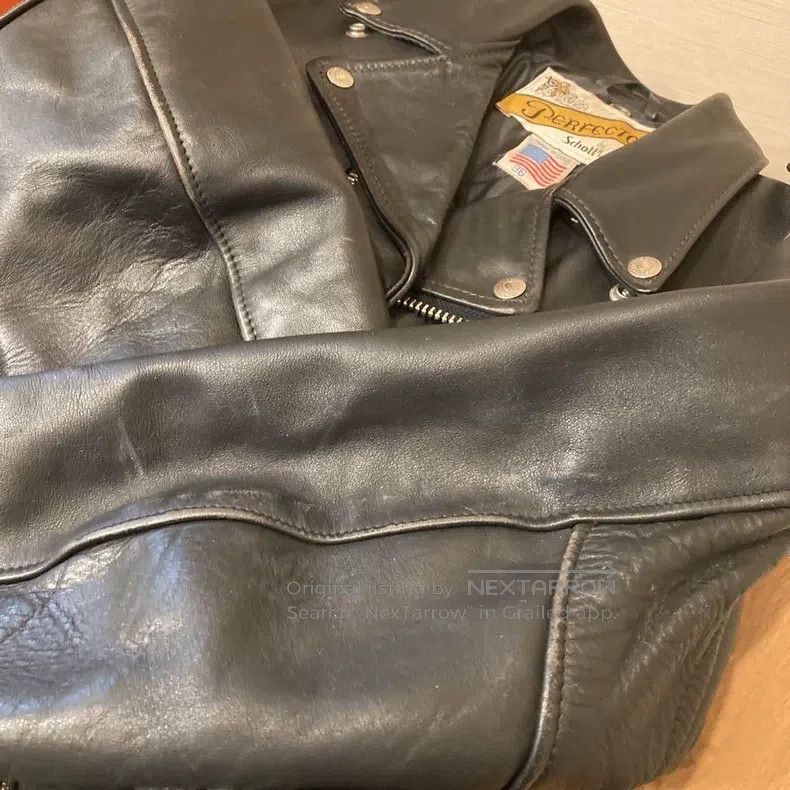 Schott Schott Leather coat Size US XXS / EU 40 - 4 Thumbnail