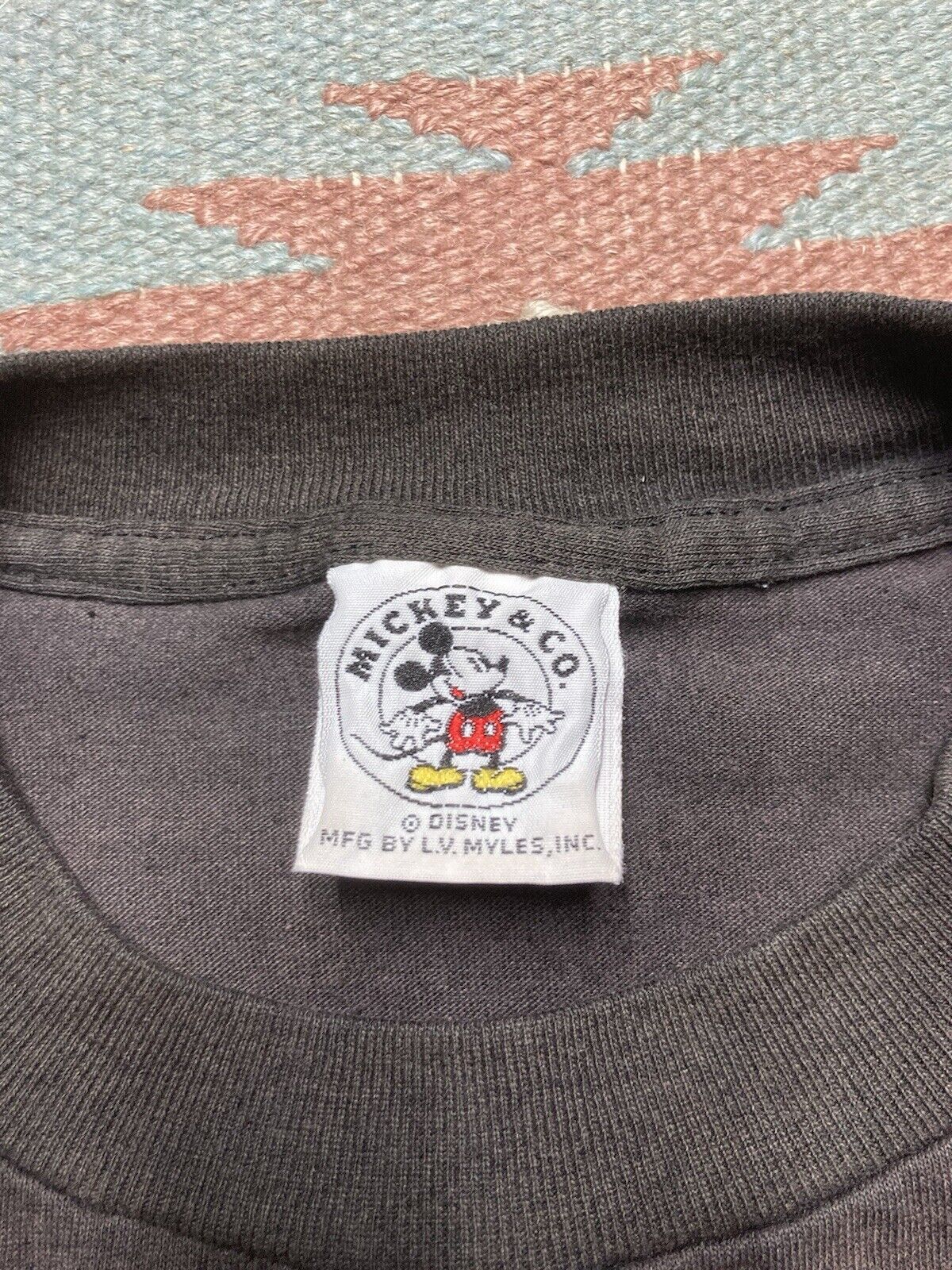 Disney × Vintage 80s graphic t shirt Mickey Mouse faded plaid boxy cropped XL Size XL / US 12-14 / IT 48-50 - 5 Thumbnail