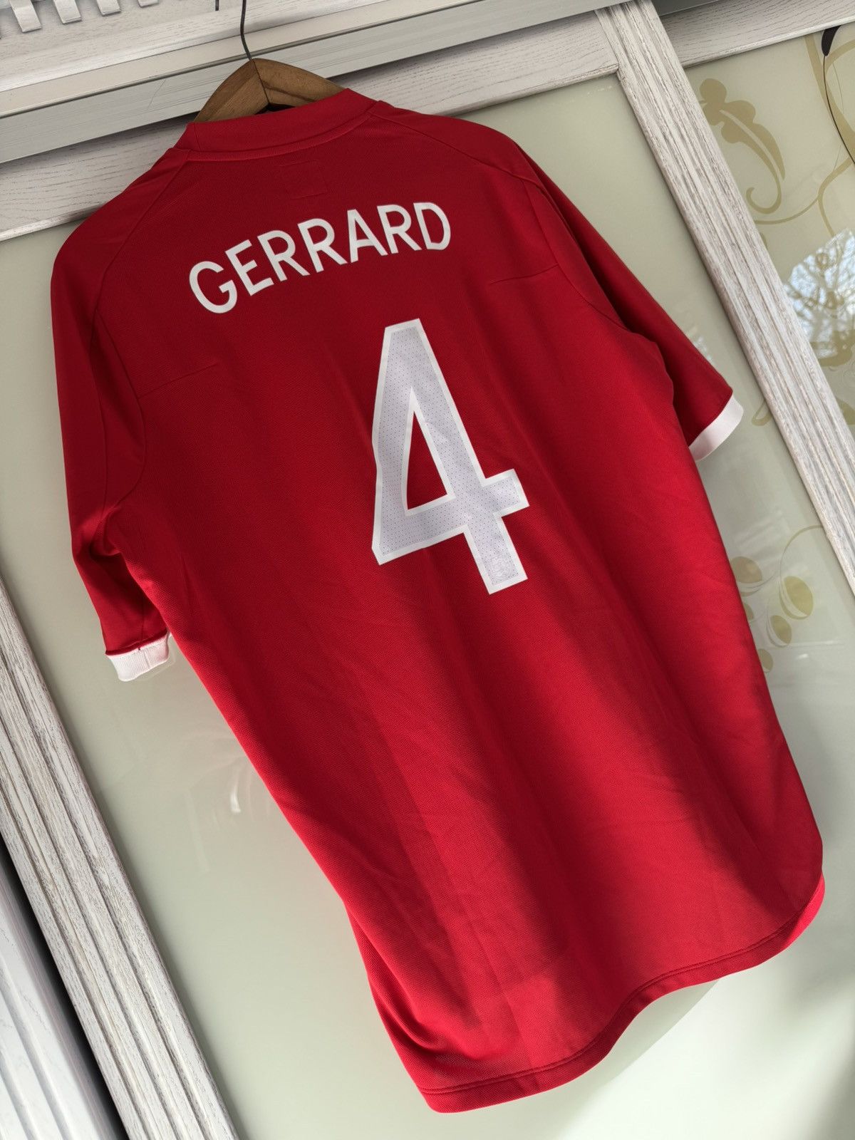 Umbro Gerrard #4 England 2010-2011 Away Soccer Jersey Football Kit Size US XL / EU 56 / 4 - 8 Thumbnail
