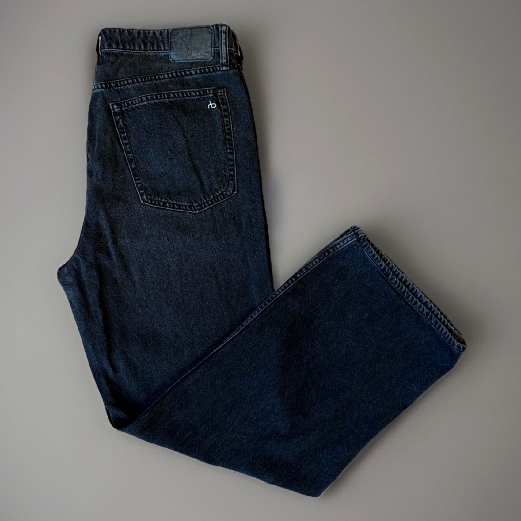 Rag & Bone Rag & Bone Logan Wide Leg Jeans Women's 32 Black Mid Rise NYC Gl am? Wait. Size 24" / US 00 / IT 34 - 2 Thumbnail