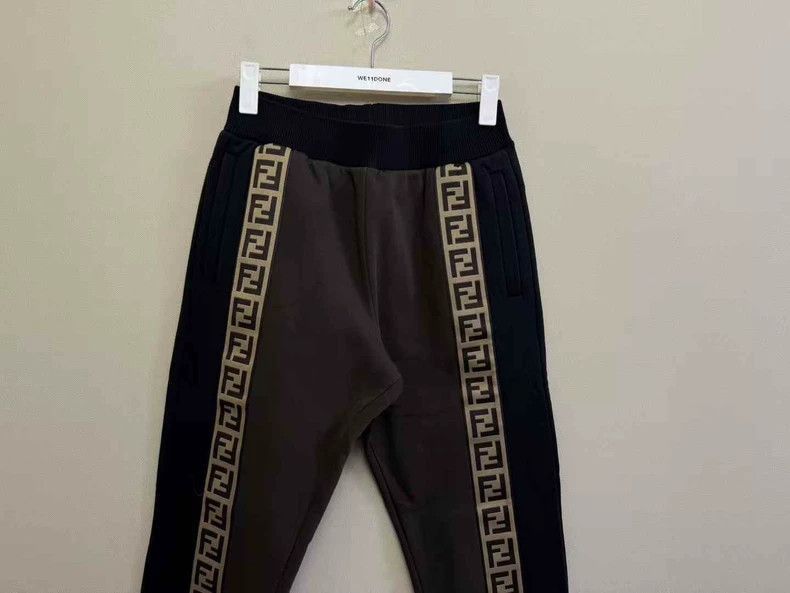 Fendi Fendi Brown Logo Track Pants XS Size US 26 / EU 42 - 2 Thumbnail