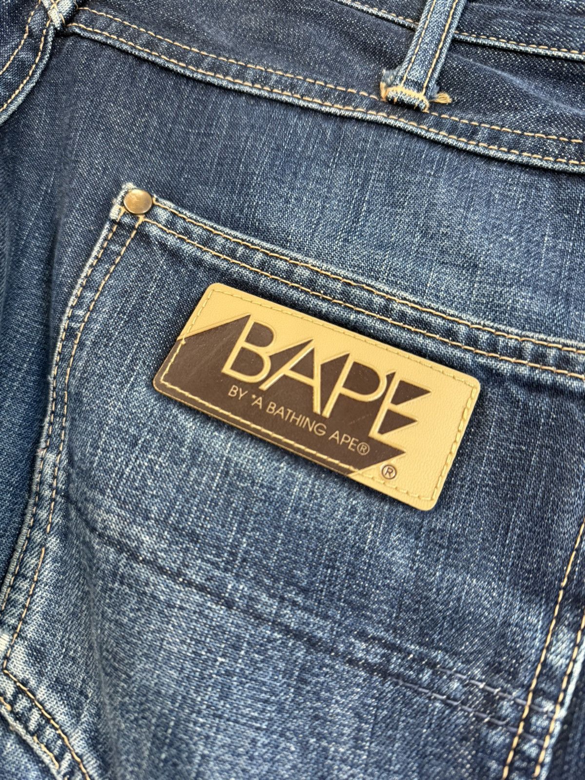 Bape Bape Raw Blue Japanese Denim Size US 30 / EU 46 - 5 Thumbnail