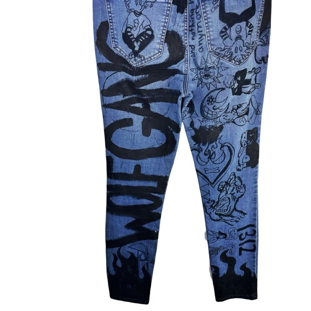 Other REFUGE Women's Manufactured Scribble Jeans Amazing Art 4 Size 27" / US 4 / IT 40 - 6 Thumbnail