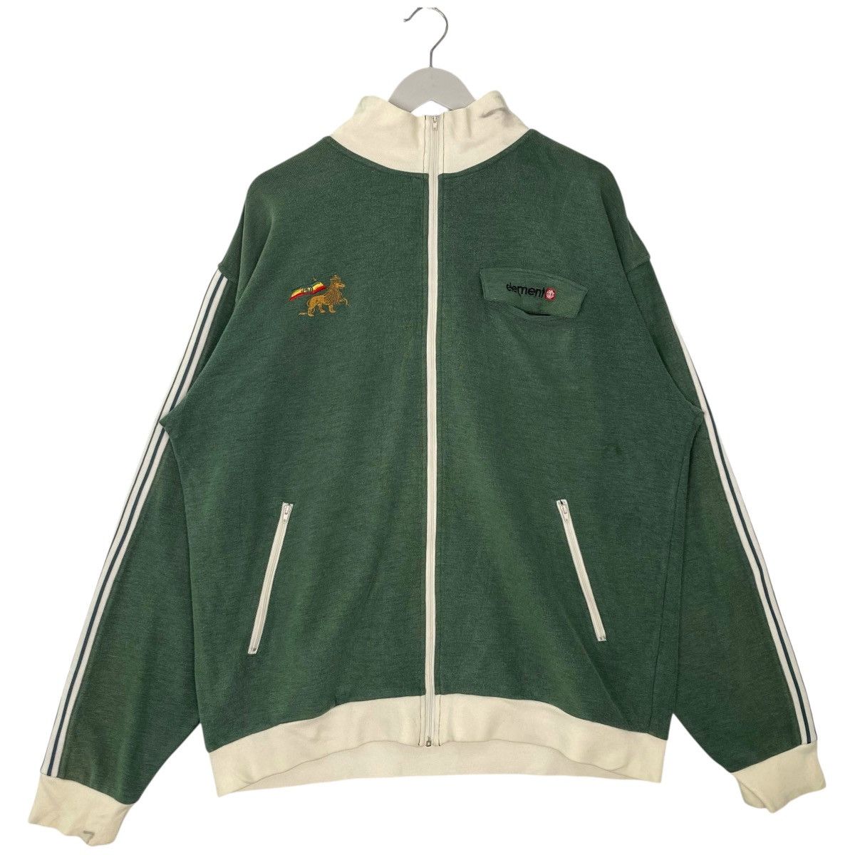 Vintage Vintage Element Hoodie Full Zip Sweater Green Size L Size US L / EU 52-54 / 3 - 1 Thumbnail