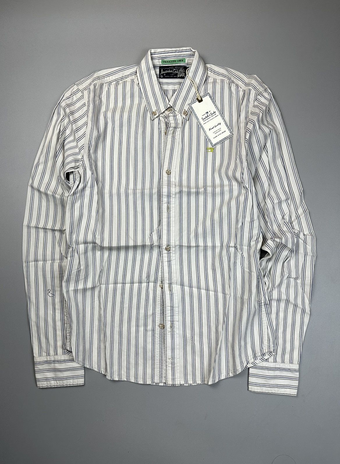 Scotch & Soda Classic Buttoned Shirt Striped White Scotch&Soda Size US S / EU 44-46 / 1 - 1 Thumbnail