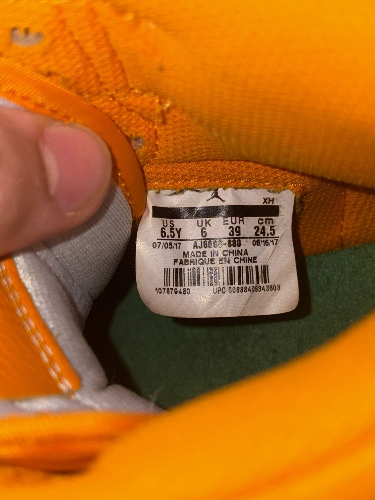 Nike Jordan 1 Retro High Gatorade Orange Peel Size US 6.5 / EU 39-40 - 8 Thumbnail
