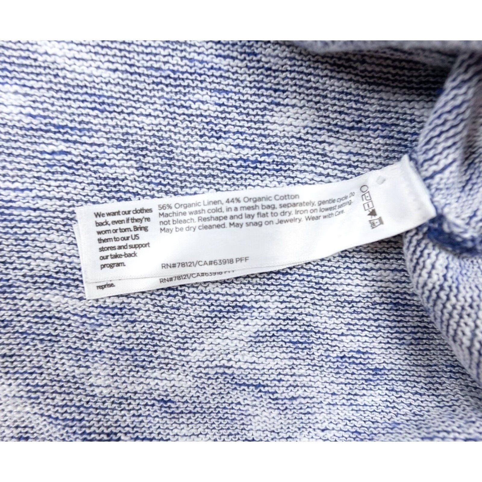 Eileen Fisher Eileen Fisher Women's Oversized Knit Hoodie XXS Blue Boxy Pullover Cotton Linen Size XXS / US 00 / IT 34 - 7 Thumbnail