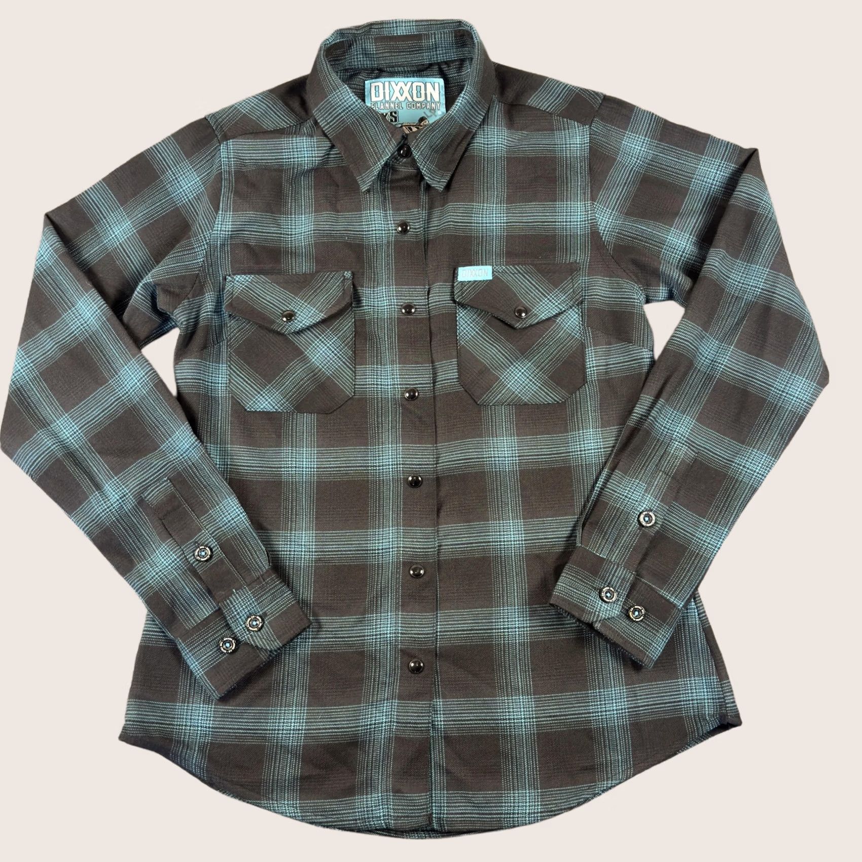 Vintage Dixxon Shirt Womens Small Black Plaid Flannel Long Sleeve Snap Front Size S / US 4 / IT 40 - 1 Thumbnail
