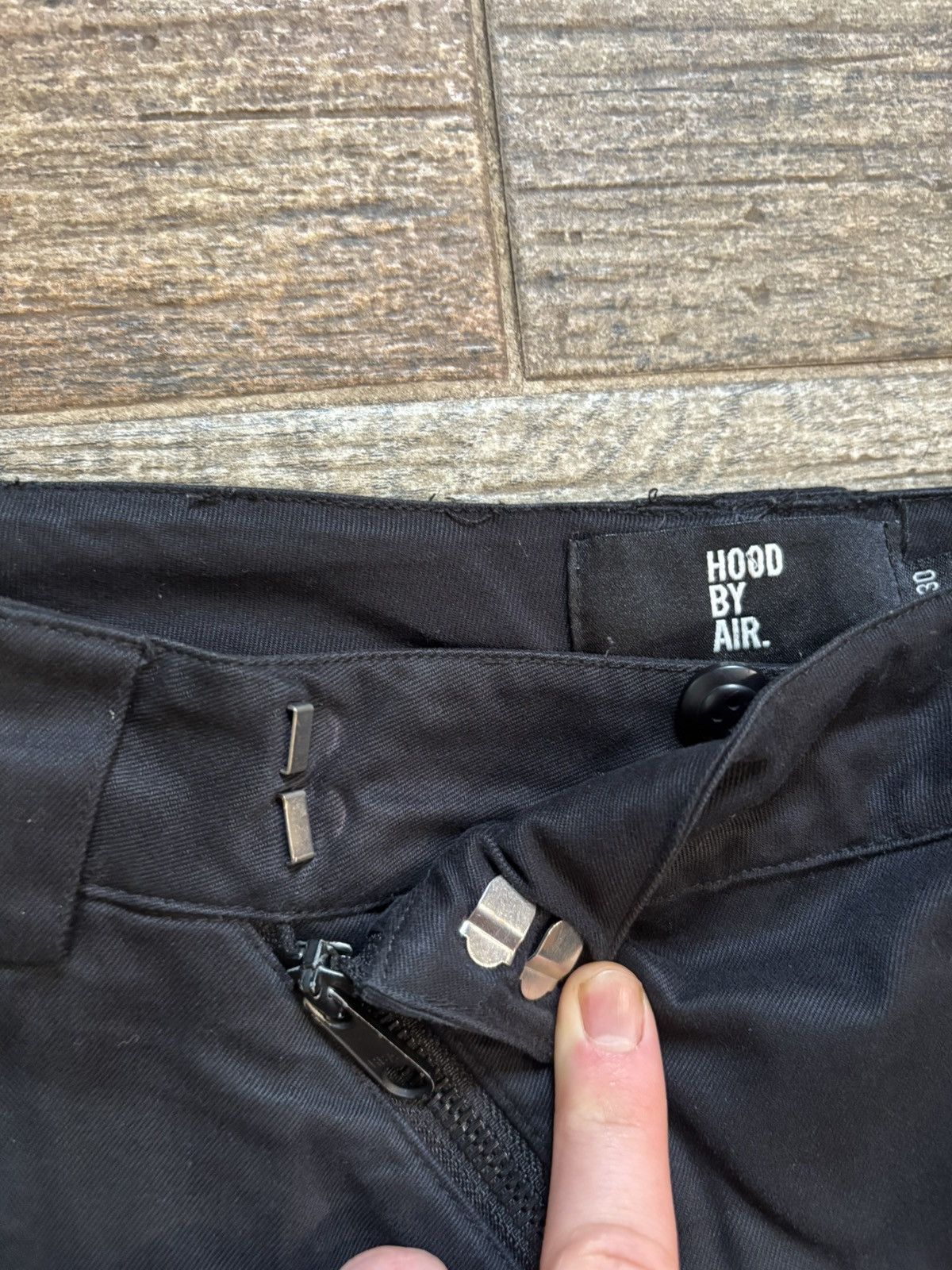 Hood By Air Black Spiral Zip Wide Pants Size US 31 - 3 Thumbnail
