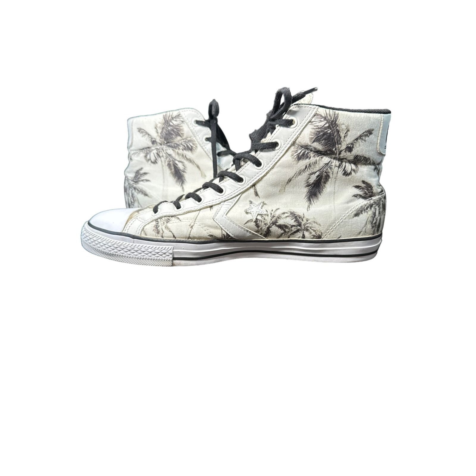 Converse Converse white Hi Top Canvas Sneakers palm trees men sz 12 Size US 12 / EU 45 - 2 Thumbnail