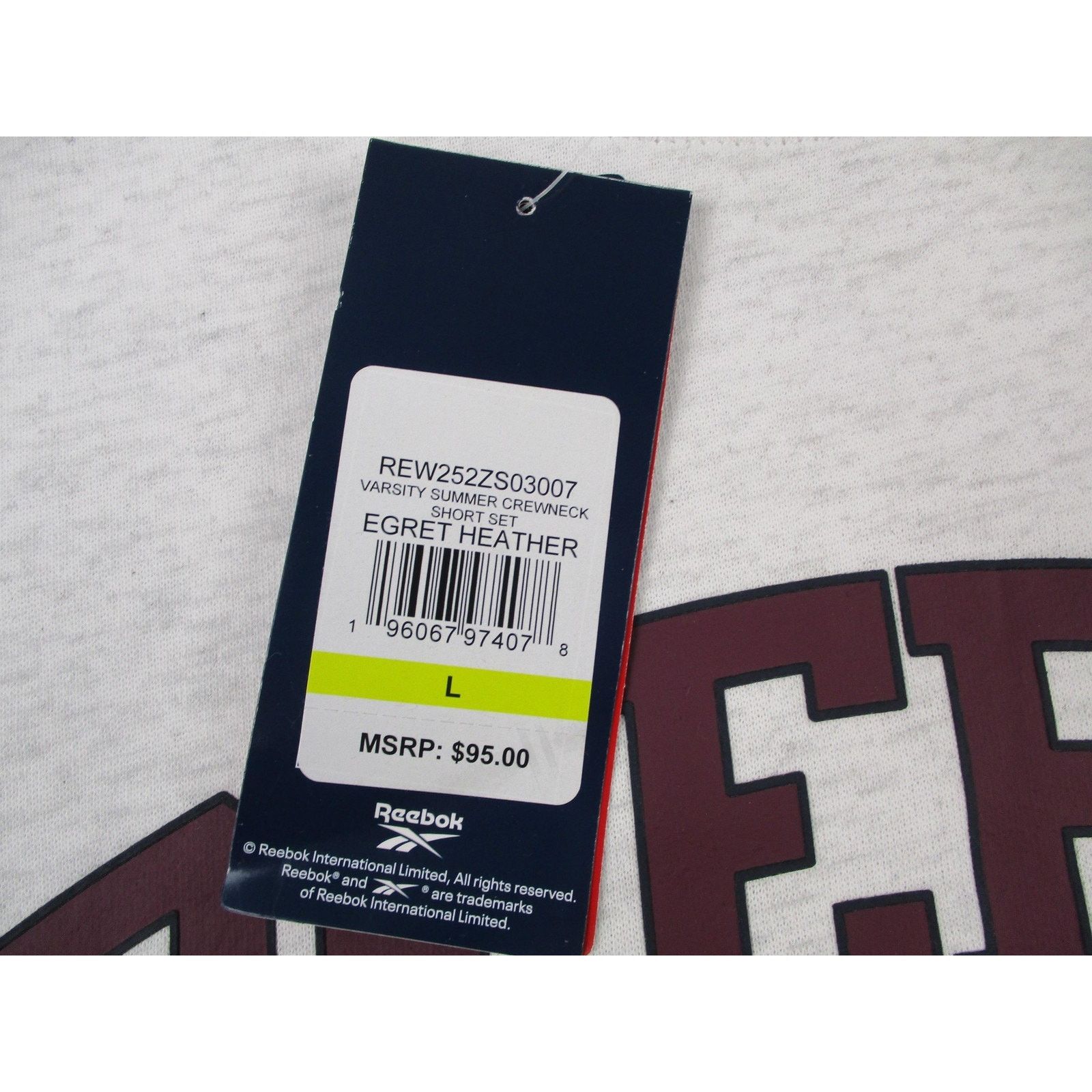 Reebok Reebok Summer Crewneck Short Set Womens L Gray Fleece Egret Size L / US 10 / IT 46 - 17 Thumbnail
