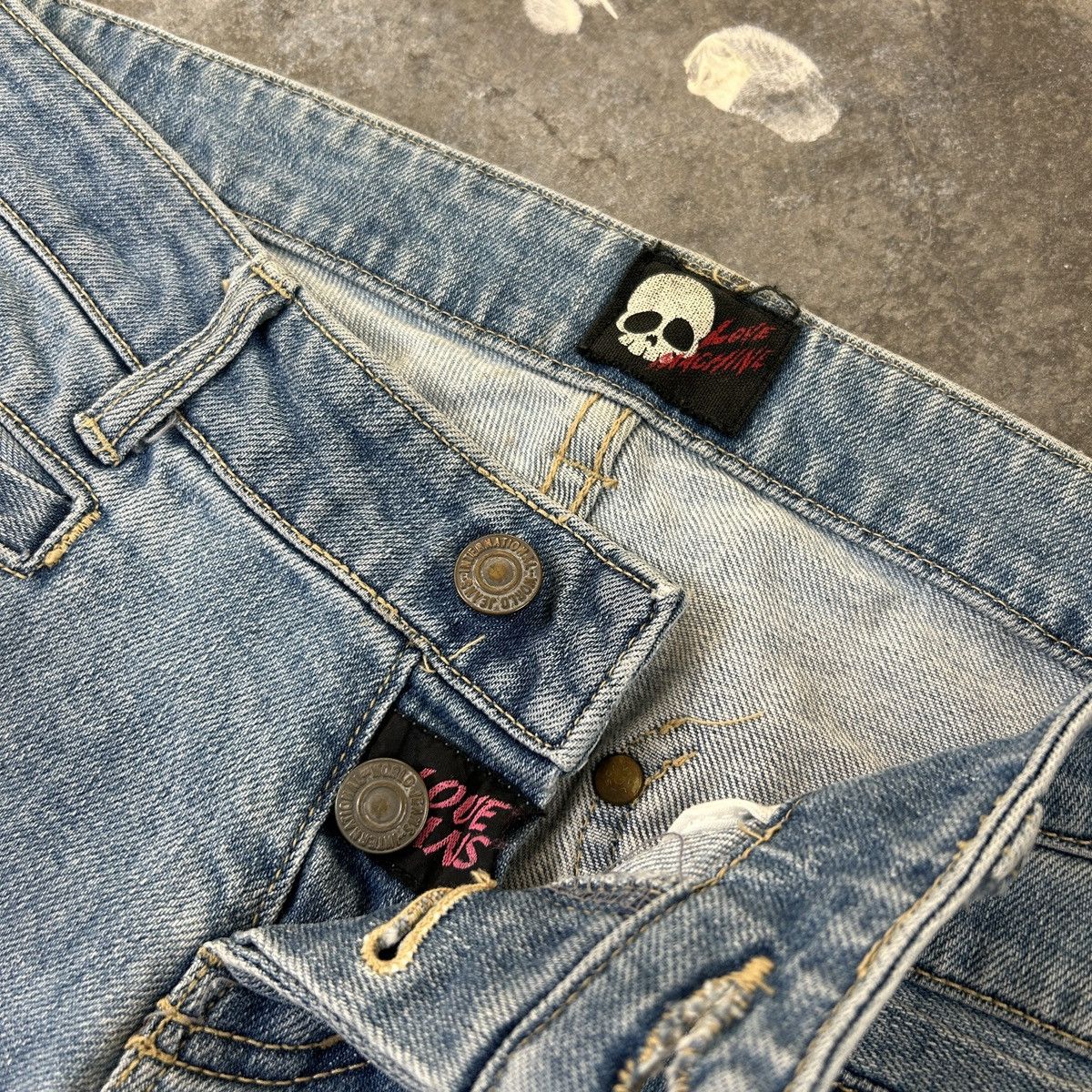 Hysteric Glamour × Japanese Brand × Love Machine Y2K Love Machine - Flared Jeans (30x31.2) Size US 30 / EU 46 - 17 Thumbnail