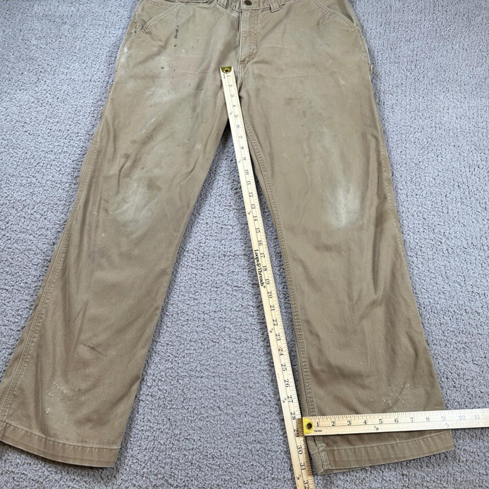 Carhartt Carhartt B324-DKH Work Pants 38x30 Tan Relaxed Fit Carpenter Size US 38 / EU 54 - 4 Thumbnail