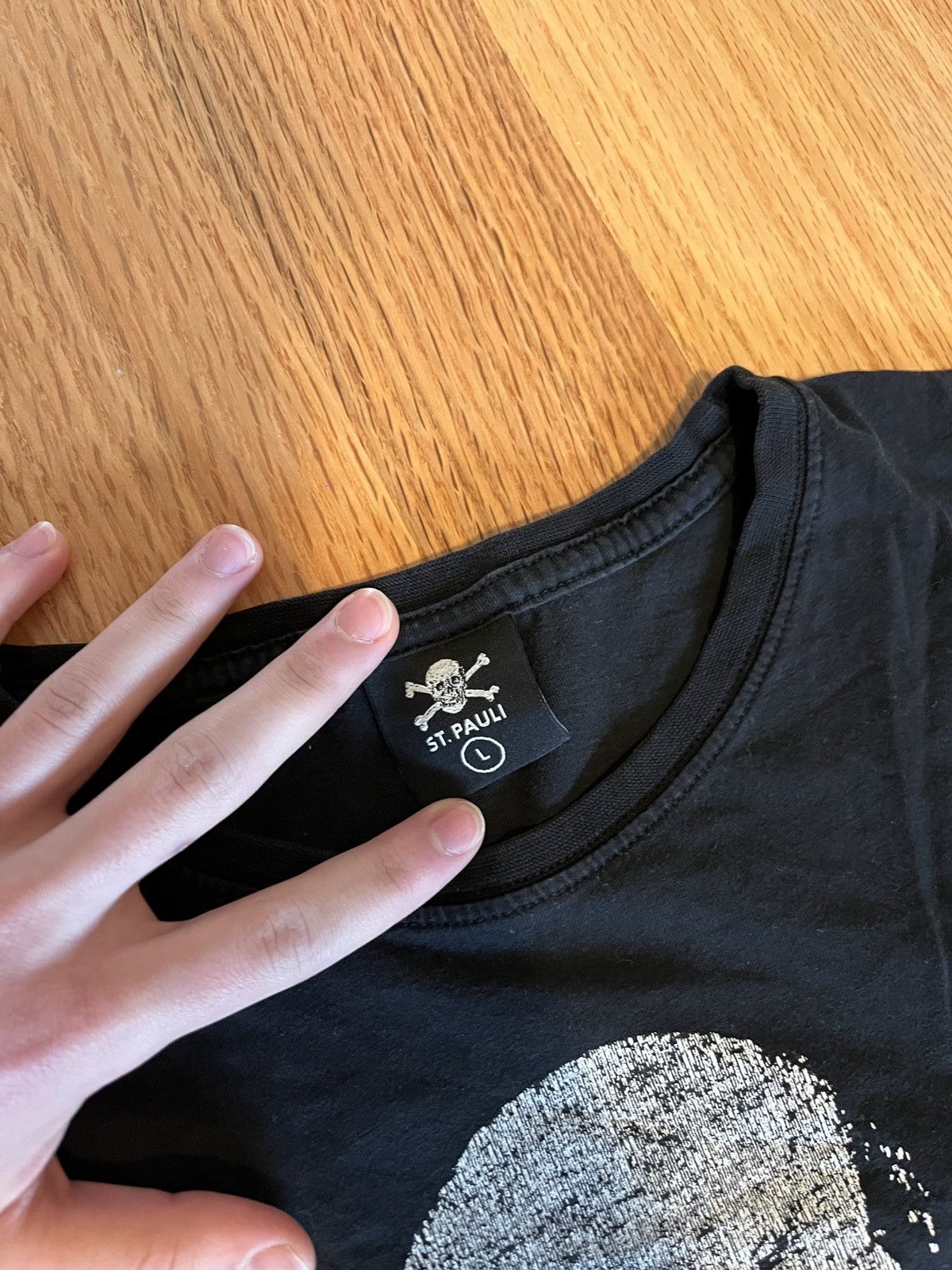 Vintage St. Pauli Skull T Shirt Black Size US M / EU 48-50 / 2 - 4 Thumbnail