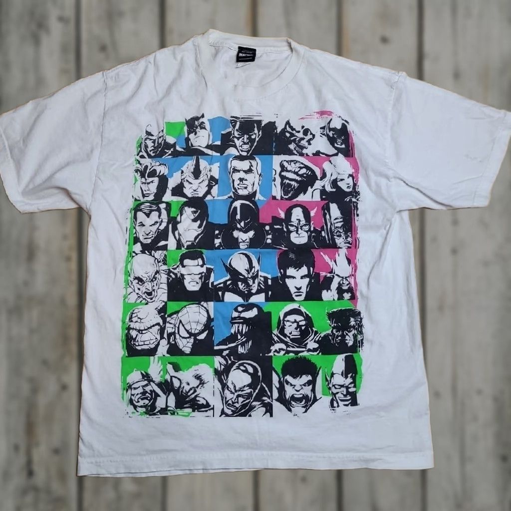 Vintage Marvel Graphic T-Shirt Adult XL White Mens Size US XL / EU 56 / 4 - 1 Thumbnail
