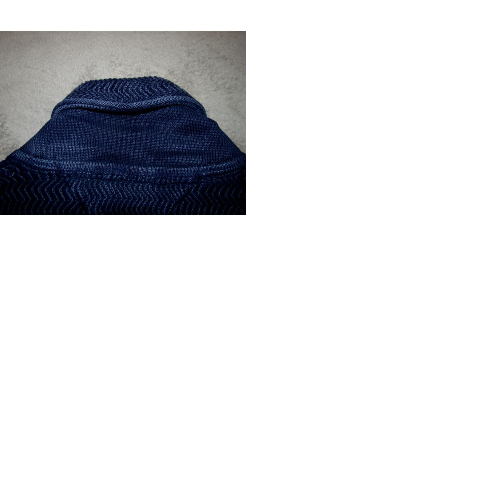 Tommy Hilfiger VINTAGE Tommy Hilfiger Mens M Sweater Garment Dyed Navy Cowl Neck One Button Knit Pullover Size US M / EU 48-50 / 2 - 9 Thumbnail