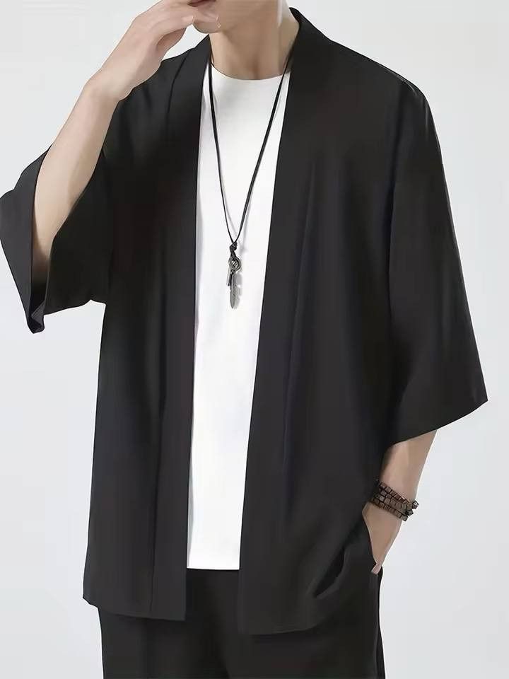Japanese Brand × Vintage men's summer kimono shirt Size US XL / EU 56 / 4 - 4 Thumbnail