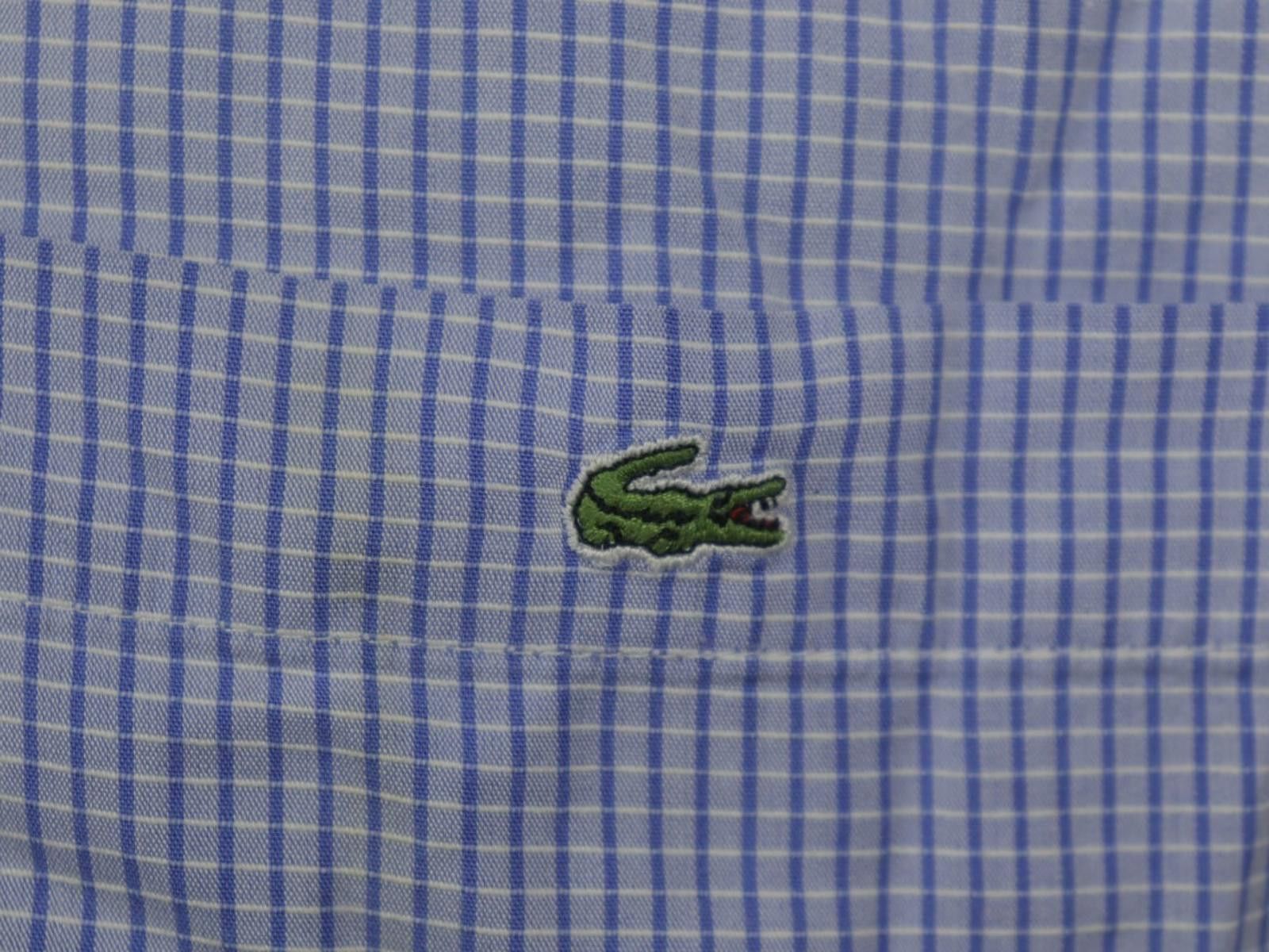 Lacoste Lacoste Blue Plaid 100% Cotton Collared Shirt Size 39 Size US M / EU 48-50 / 2 - 7 Thumbnail