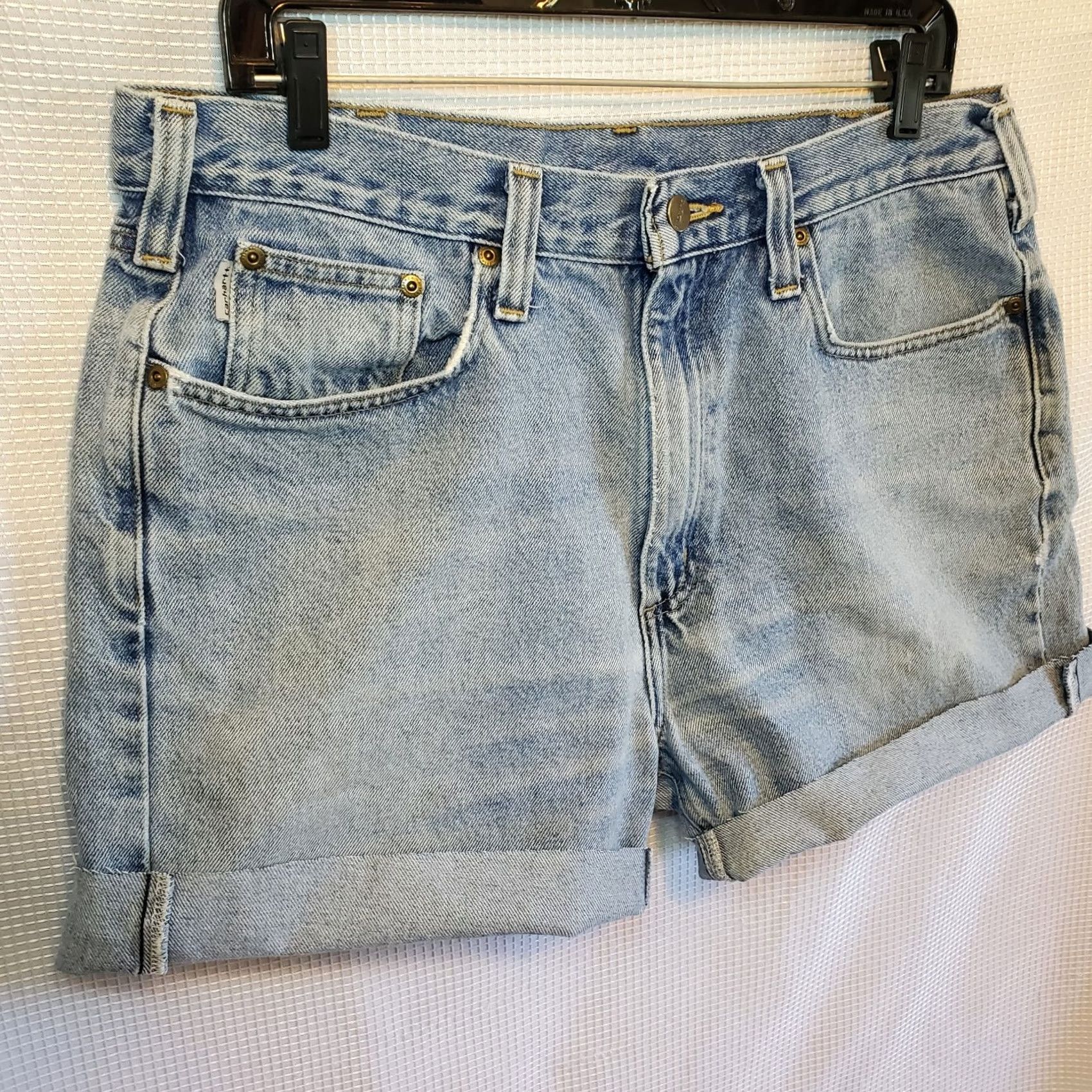 Carhartt VINTAGE Carhartt Shorts Unisex Boyfriend 36/14 Blue Denim Jean Street 90s Womens Mens Women Girls Boys Size US 36 / EU 52 - 3 Thumbnail