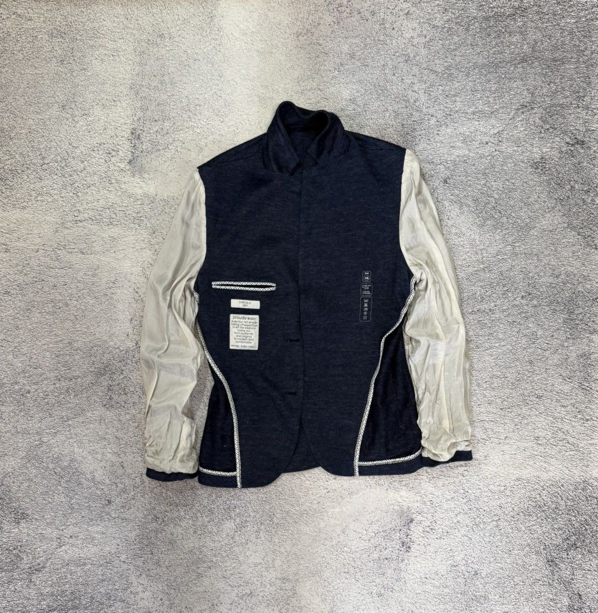 Circolo 1901 Circolo 1911 Men Linen Cotton Blazer EU48 Navy Slim Jacket Size 38R - 13 Thumbnail