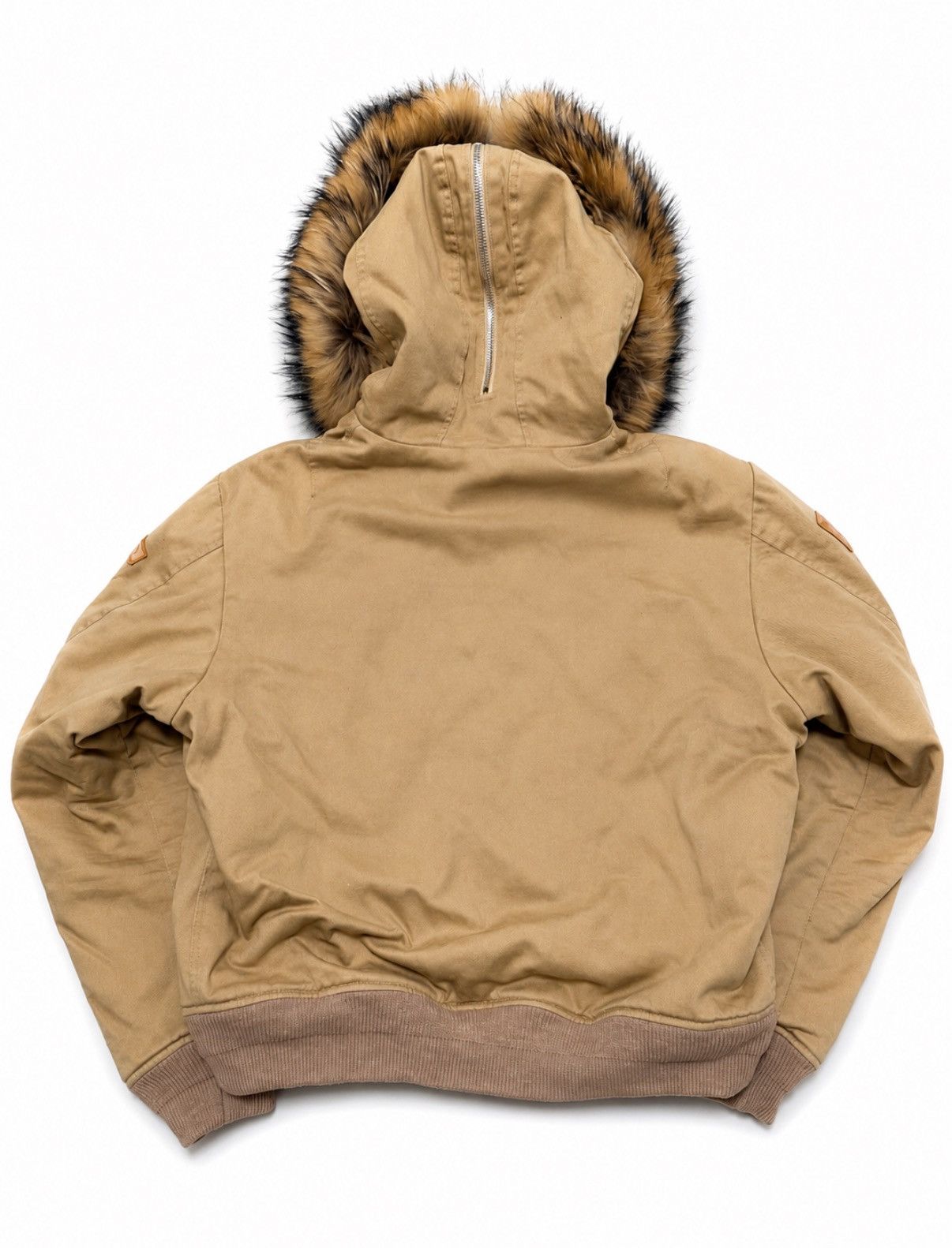 Amiri Amiri Khaki Hooded Fur Bomber Jacket Size L Size US L / EU 52-54 / 3 - 5 Thumbnail
