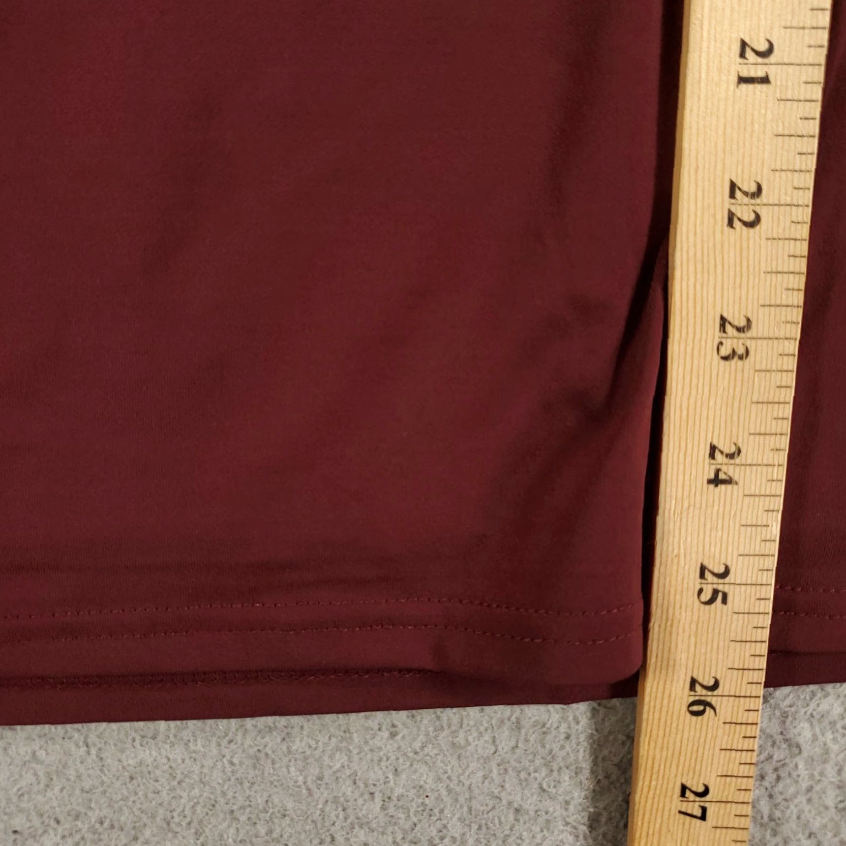 Vintage Ashro Skirt Women's 2X Plus Burgundy Short Pencil Stretch Lined NWT Pull On Size 40" / US 18 - 3 Thumbnail