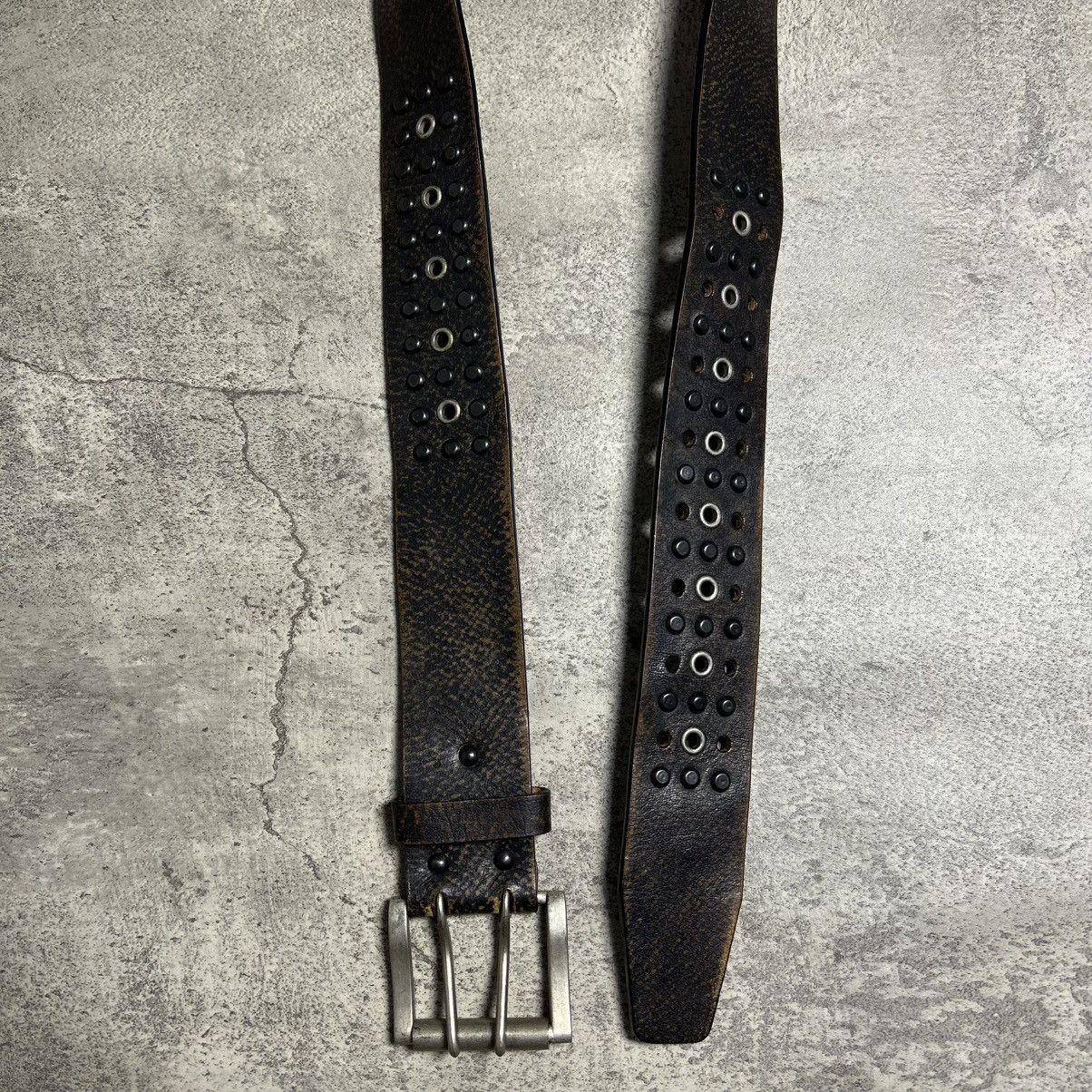 Japanese Brand Vintage Y2K Studed Belt Leather Size ONE SIZE - 5 Thumbnail