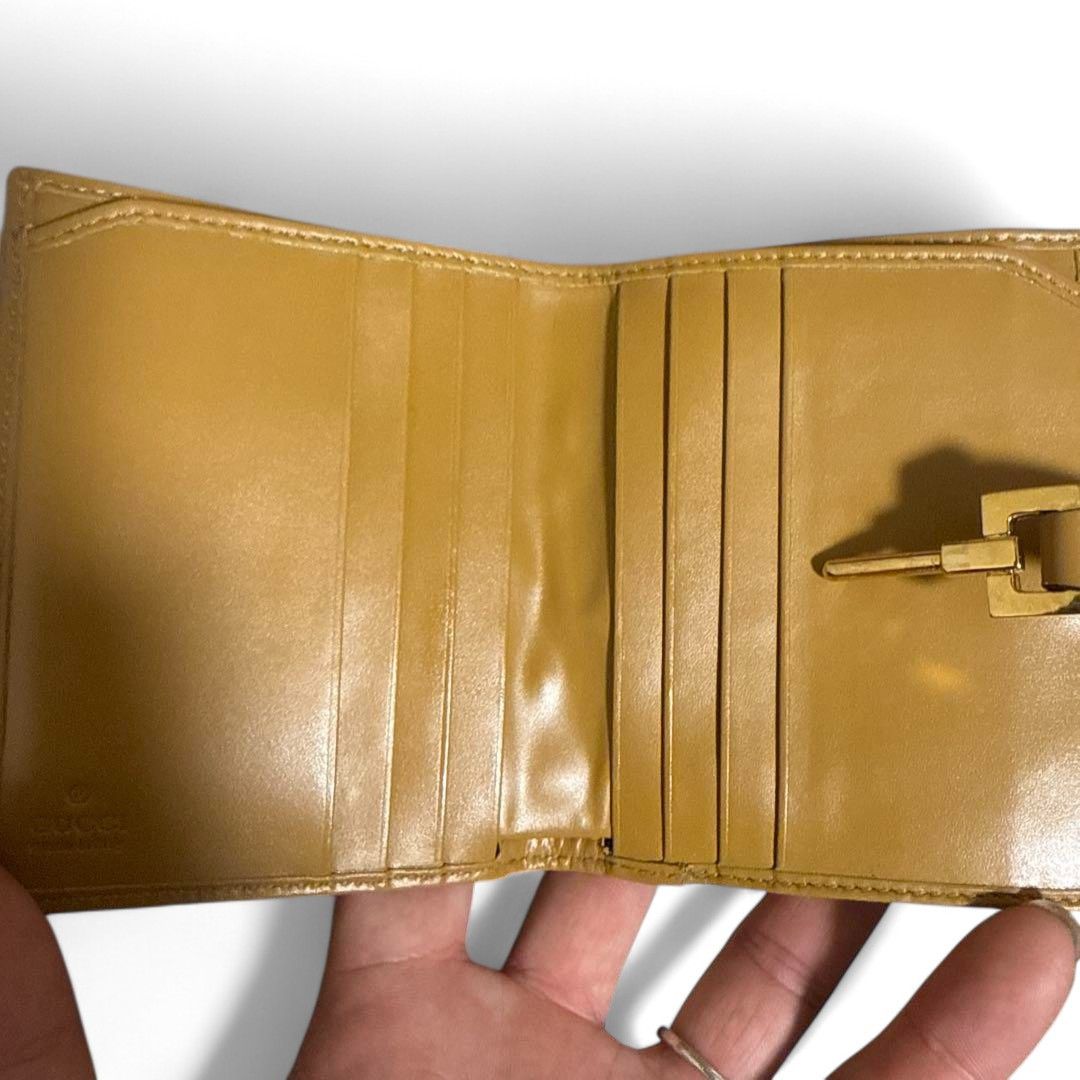 Gucci Gucci - GG Monogram Canvas Wallet Bifold Brown with Card Size ONE SIZE - 4 Thumbnail