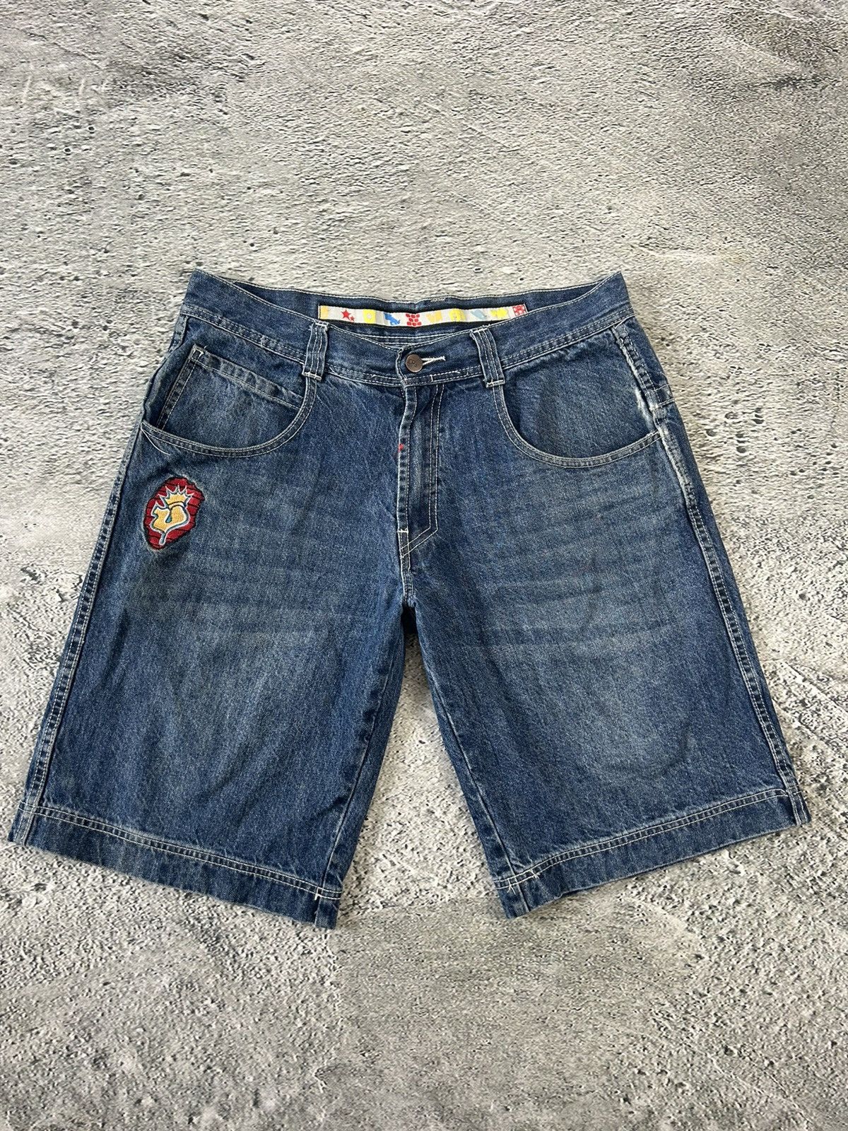 JNCO JNCO Jorts Y2K vintage blue denim shorts big logo Size US 32 / EU 48 - 1 Thumbnail