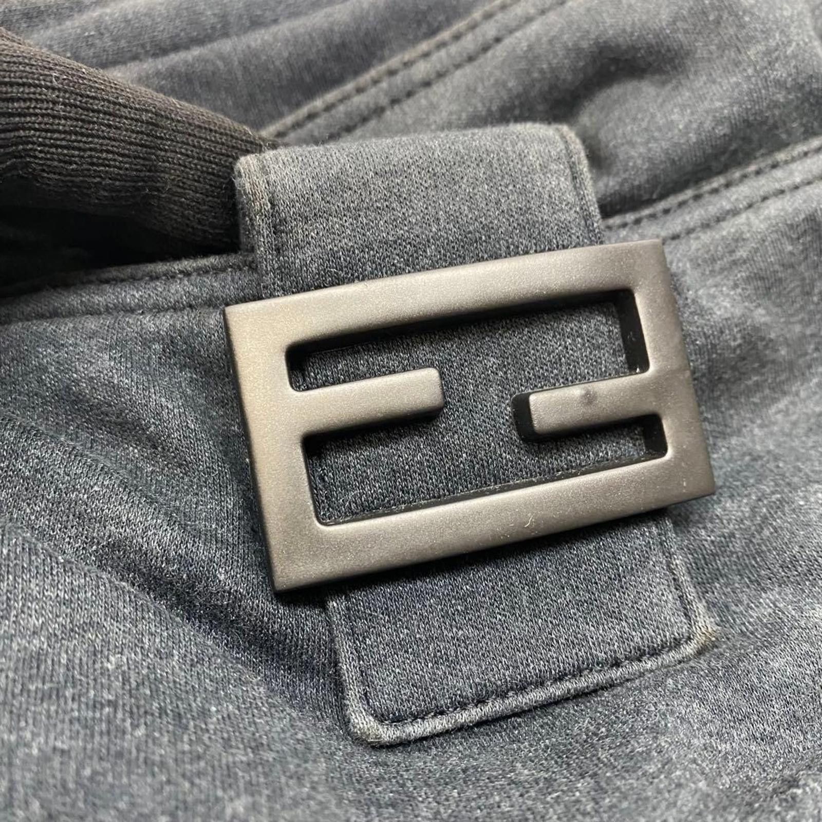 Fendi Fendi - Grey Fabric Baguette Shoulder Bag Size ONE SIZE - 9 Thumbnail
