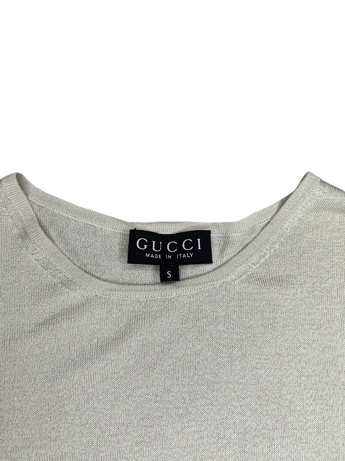 Gucci S/S 98 Tom Ford Knitted Patch T-Shirt Size S / US 4 / IT 40 - 2 Thumbnail