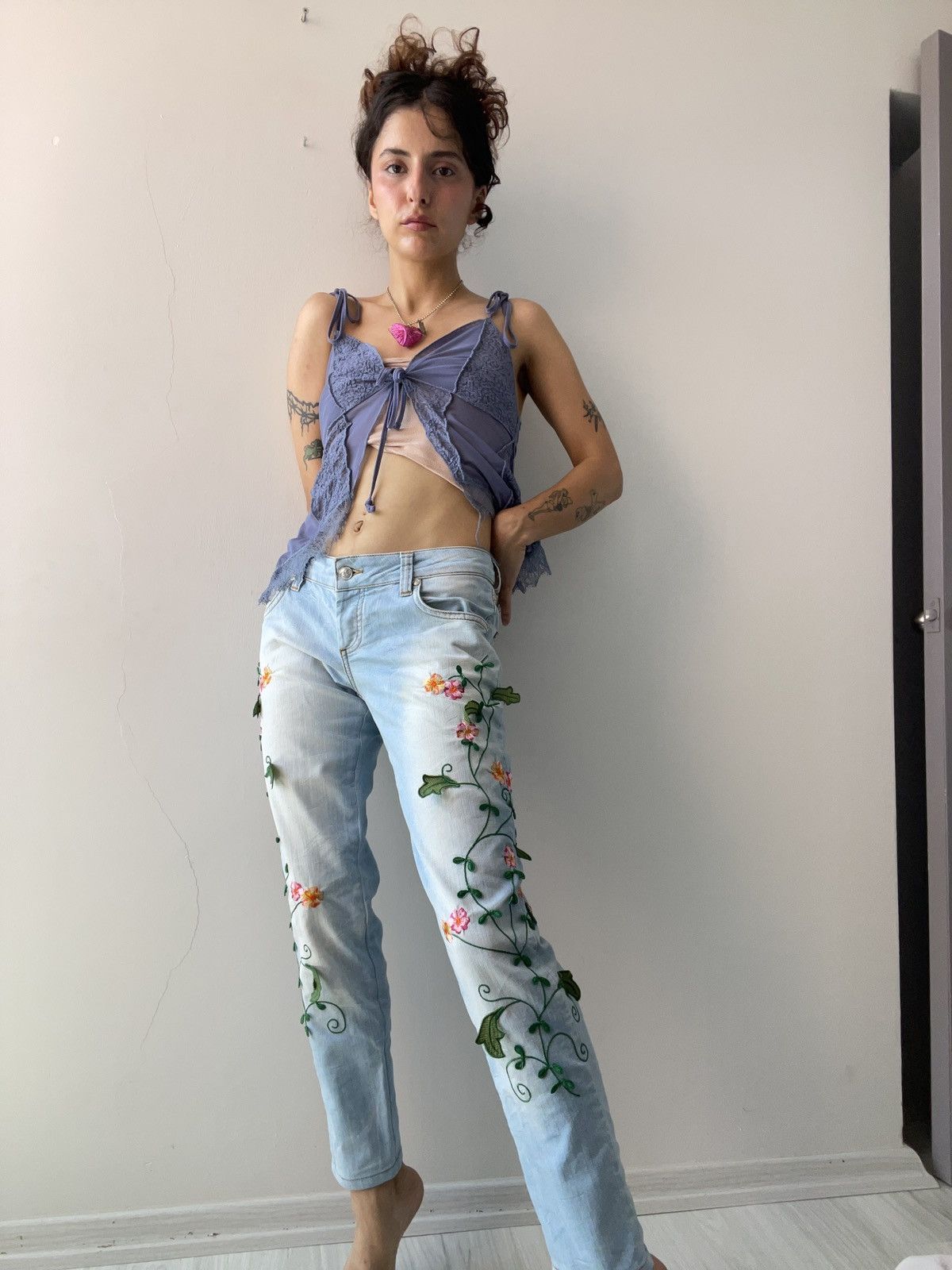 Vintage Parisian jean Size 24" / US 00 / IT 34 - 2 Thumbnail