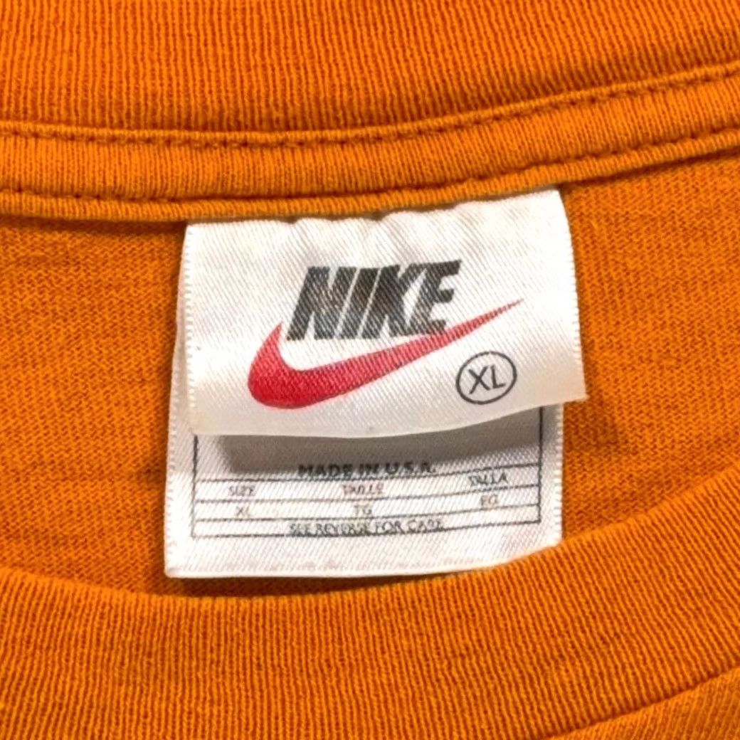 Nike VINTAGE Nike Shirt Adult EXTRA LARGE Orange Center Red Swoosh Cotton USA 90s Shirt XL Orange Nike 90s Mens Size US XL / EU 56 / 4 - 3 Thumbnail