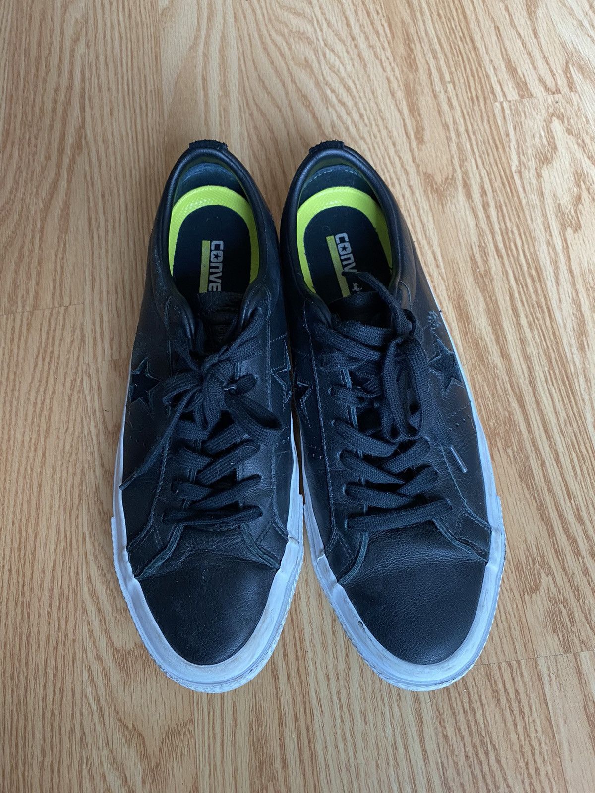 Converse Black Converse One Star Leather Sneakers Shoes Size US 10 / EU 43 - 2 Thumbnail