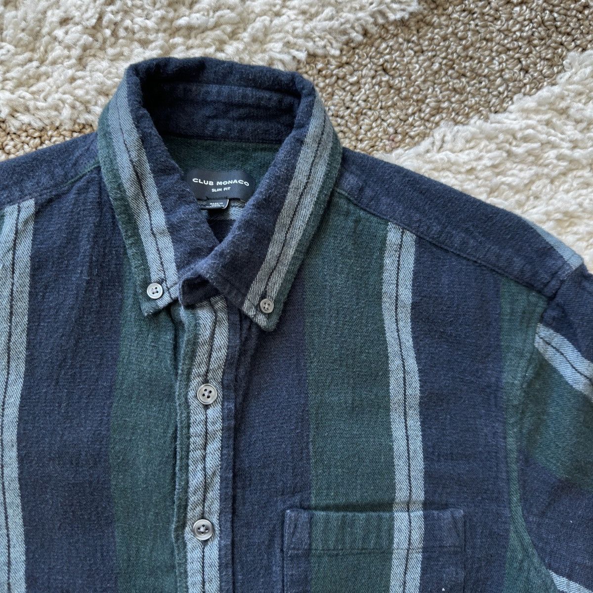 Club Monaco Striped Oxford style shirt Size US S / EU 44-46 / 1 - 1 Thumbnail