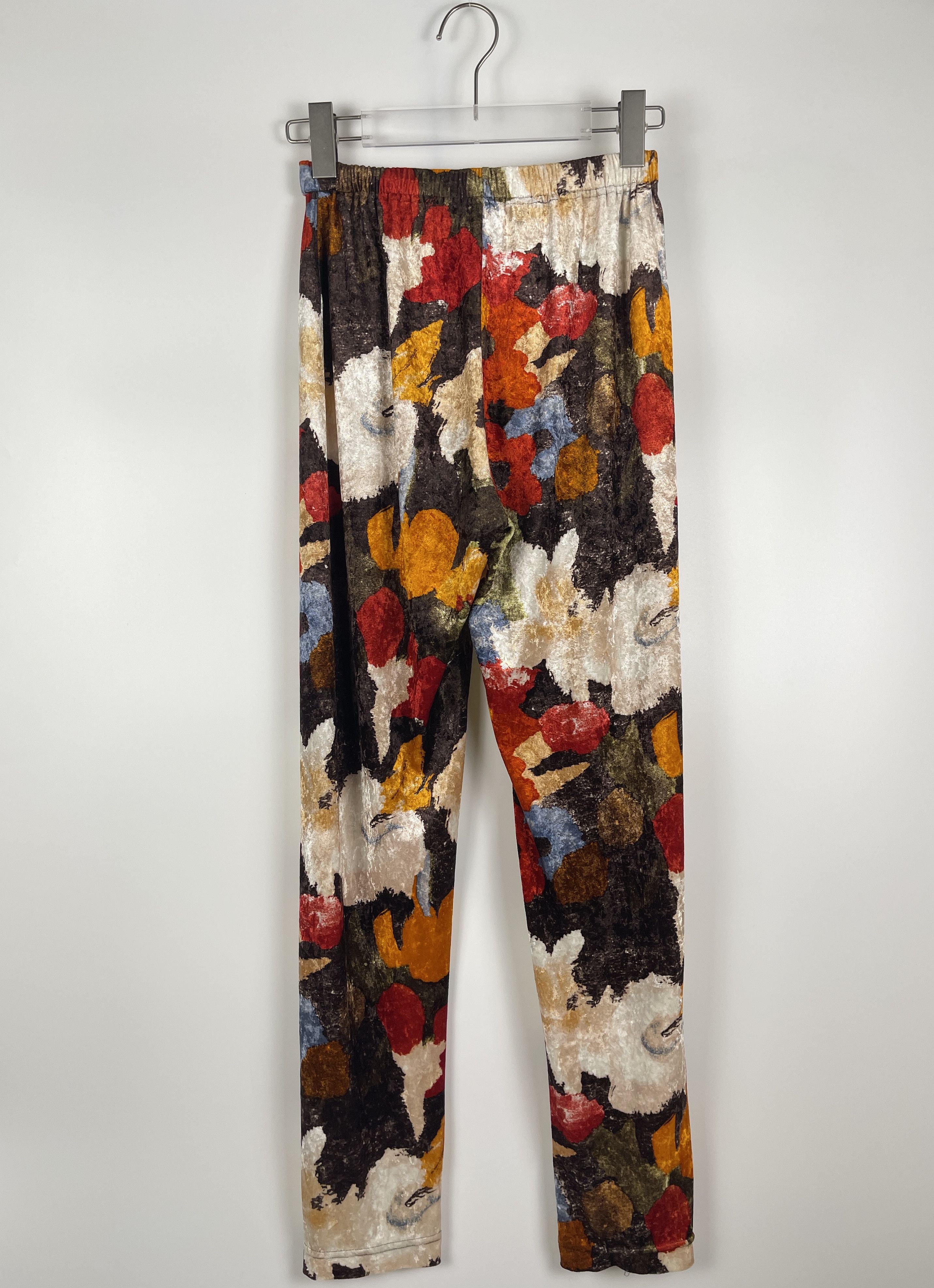 Issey Miyake Issey Miyake F/W1996 Velvet Floral Legging Pants Size US 32 / EU 48 - 3 Thumbnail