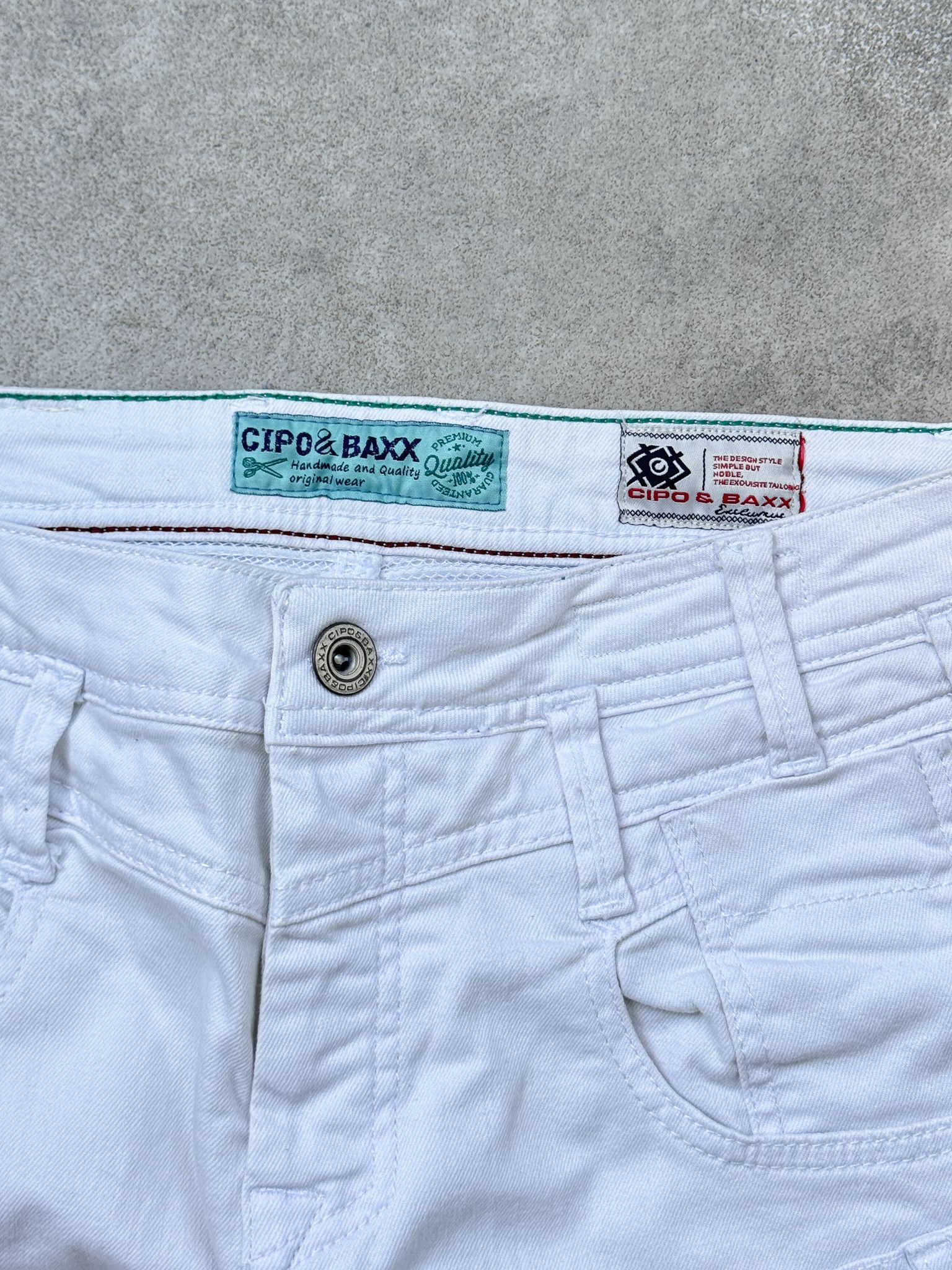 Japanese Brand Vintage Cipo Baxx White Jeans Size US 31 - 6 Thumbnail