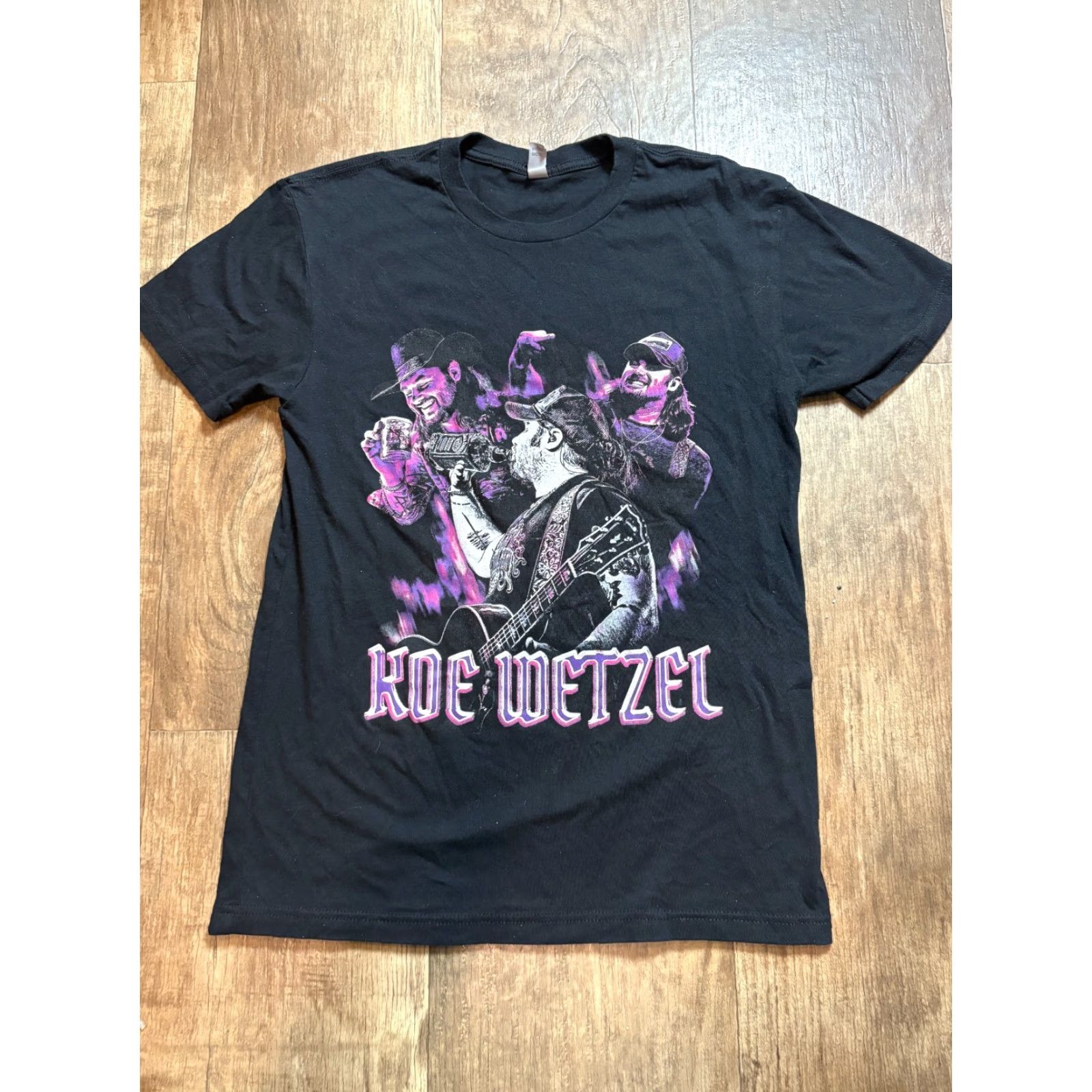 Vintage Koe Wetzel T-Shirt Mens Size S Spring 2022 Concert Tour Dates Country Music Shirt Short Sleeve Crew Neck Black Cotton Regular Seasonal Music Mens Size US S / EU 44-46 / 1 - 3 Thumbnail