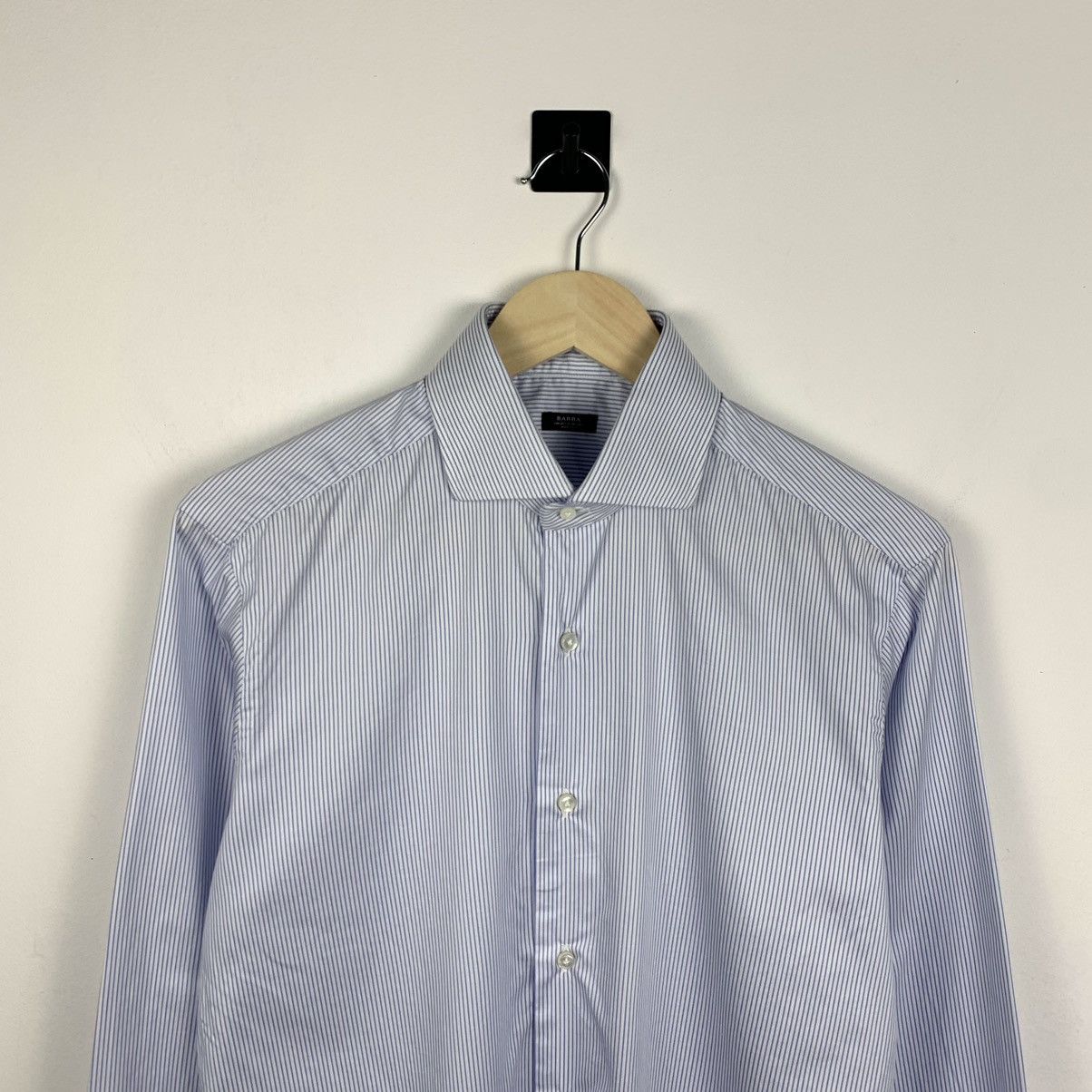 Barba Napoli Barba Napoli Classic Formal Dress Shirt Men’s Size 39 Blue Size US M / EU 48-50 / 2 - 2 Thumbnail