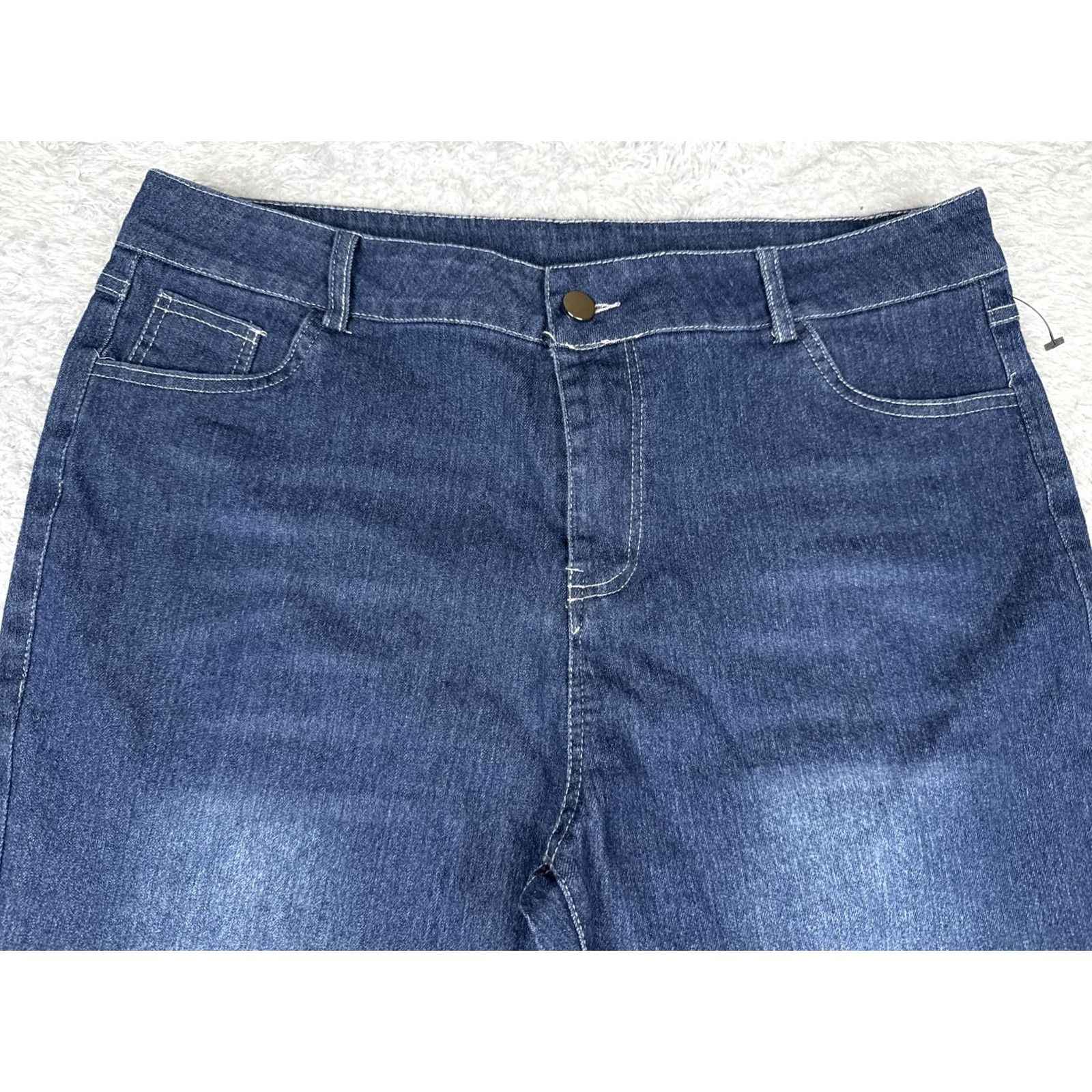 Vintage Jeans Womens 8 Regular Blue Bootcut Medium Wash High Rise Stretch Denim 32X29 Size 30" / US 8 / IT 44 - 4 Thumbnail