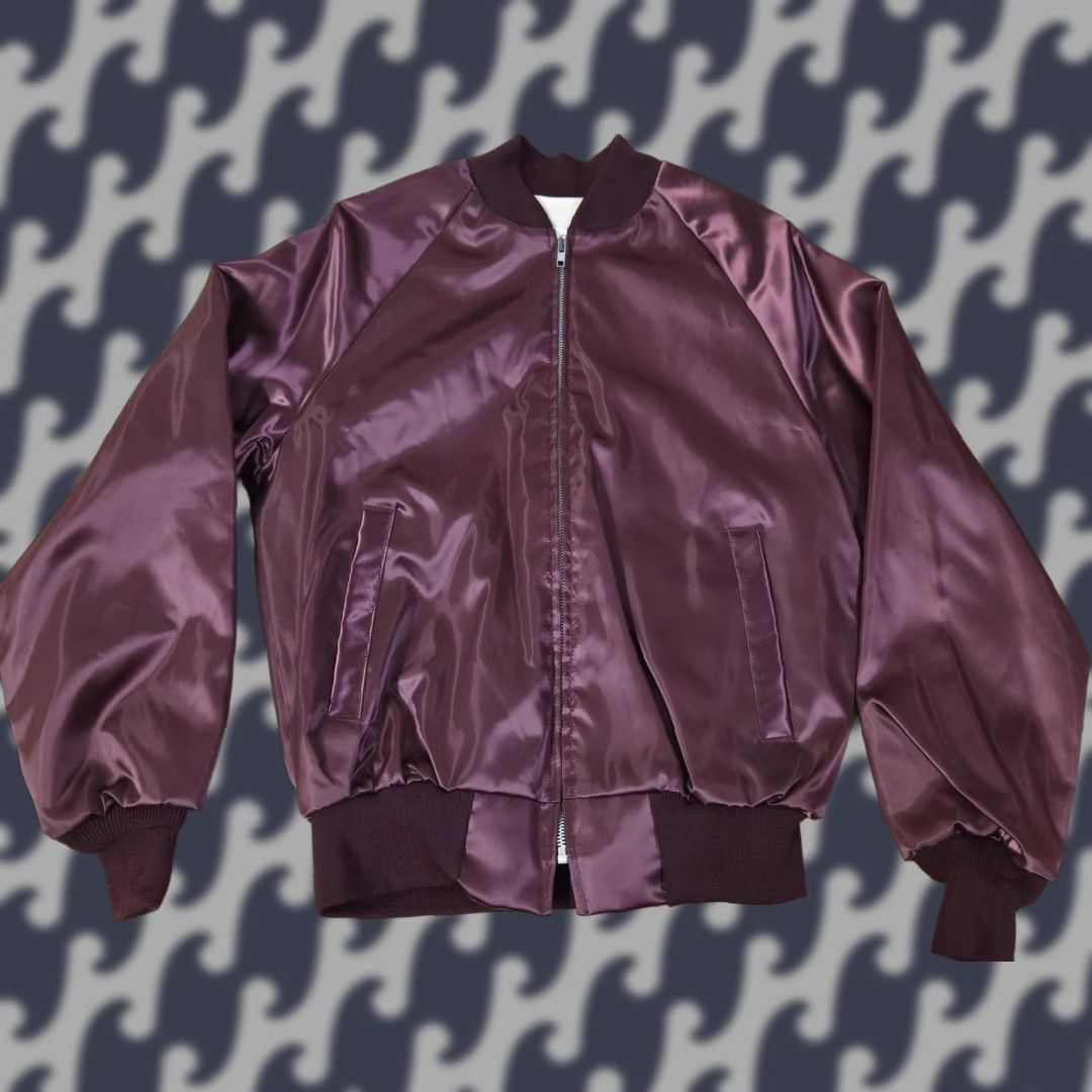 Vintage VINTAGE King Louie Jacket Mens M Burgundy Satin Bomber Shriners USA 80s Size US M / EU 48-50 / 2 - 1 Thumbnail